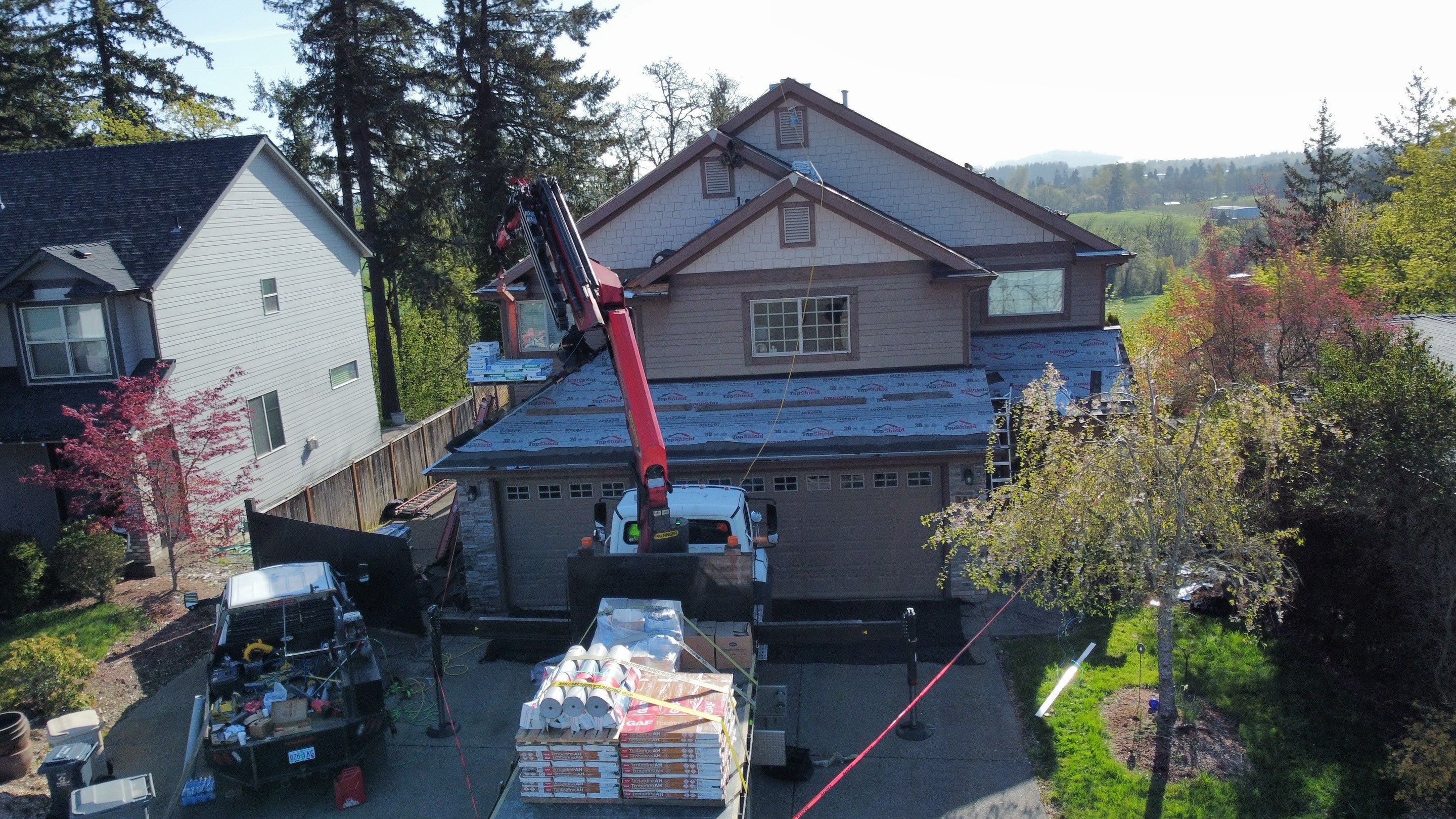 Residential Roofing Installation using Malarkey Vista AR Shingles (Color: Storm Grey) by Orezona Building & Roofing Company, Inc.