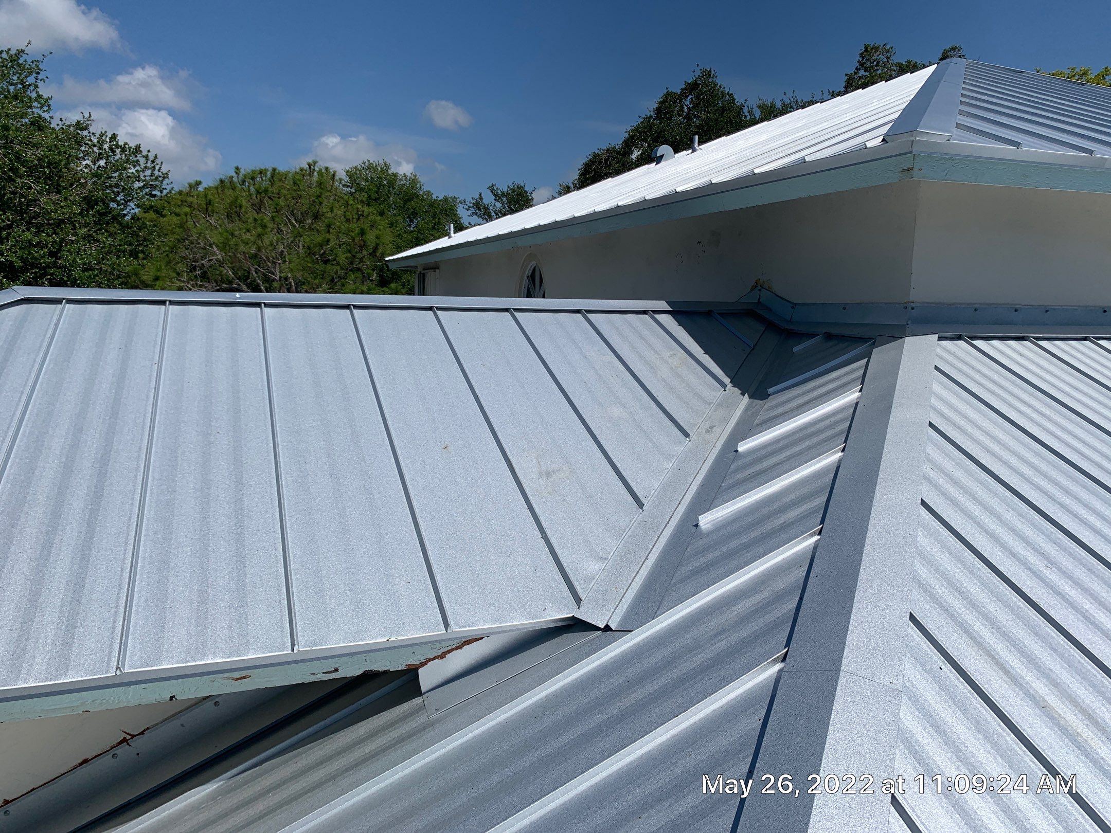 Residential Roofing Installation using 1" Nail strip metal roof by BLUES BROTHERS ROOFING