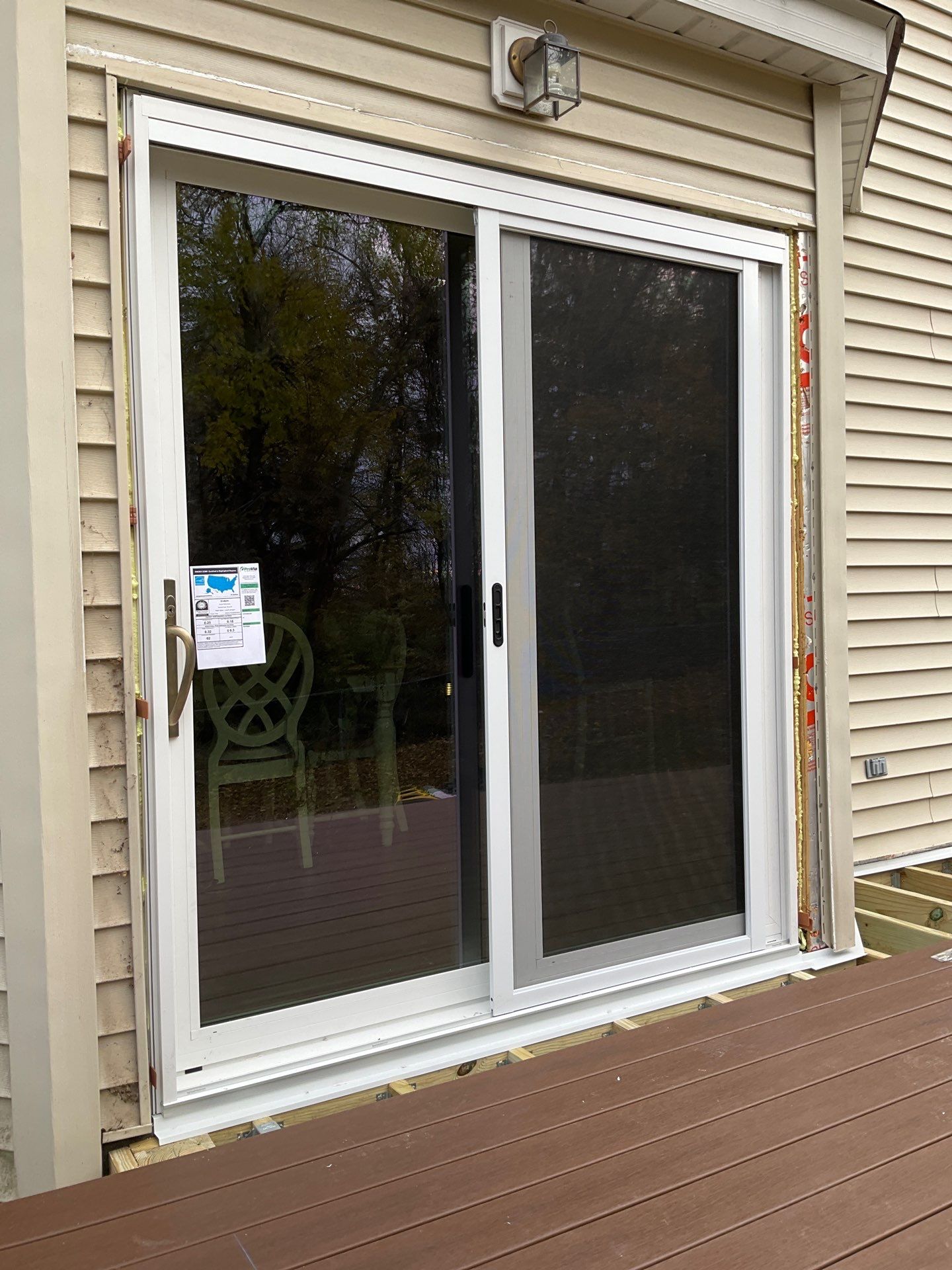 Patio door replacement and deck upgrade by Esh Builders