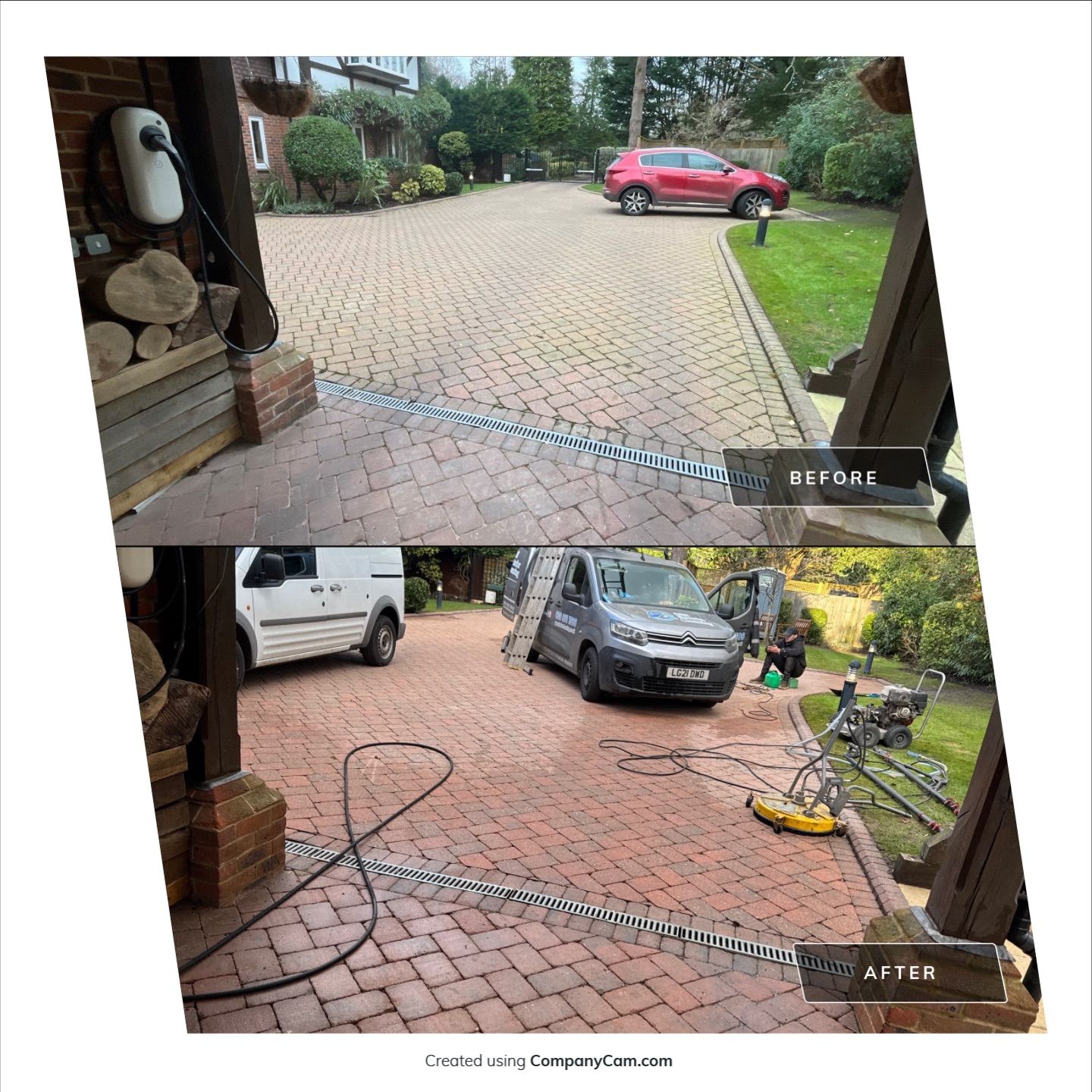 Roof - Driveway - Patio Clean using 18inch Whirlaway FSC by Ges Exterior Cleaning ltd