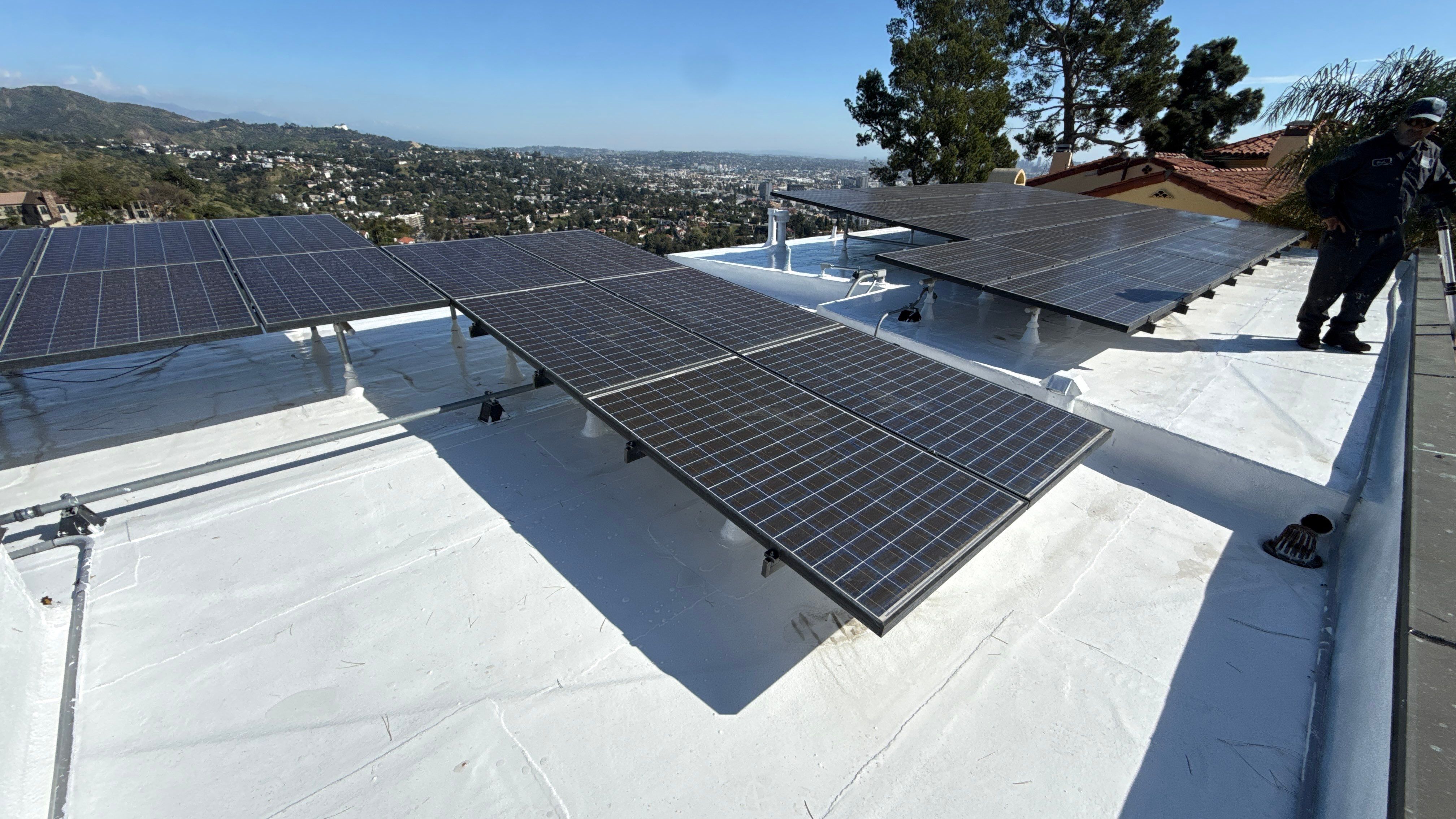 Residential Silicone Coating Project - West Hollywood by Hull Brothers Roofing