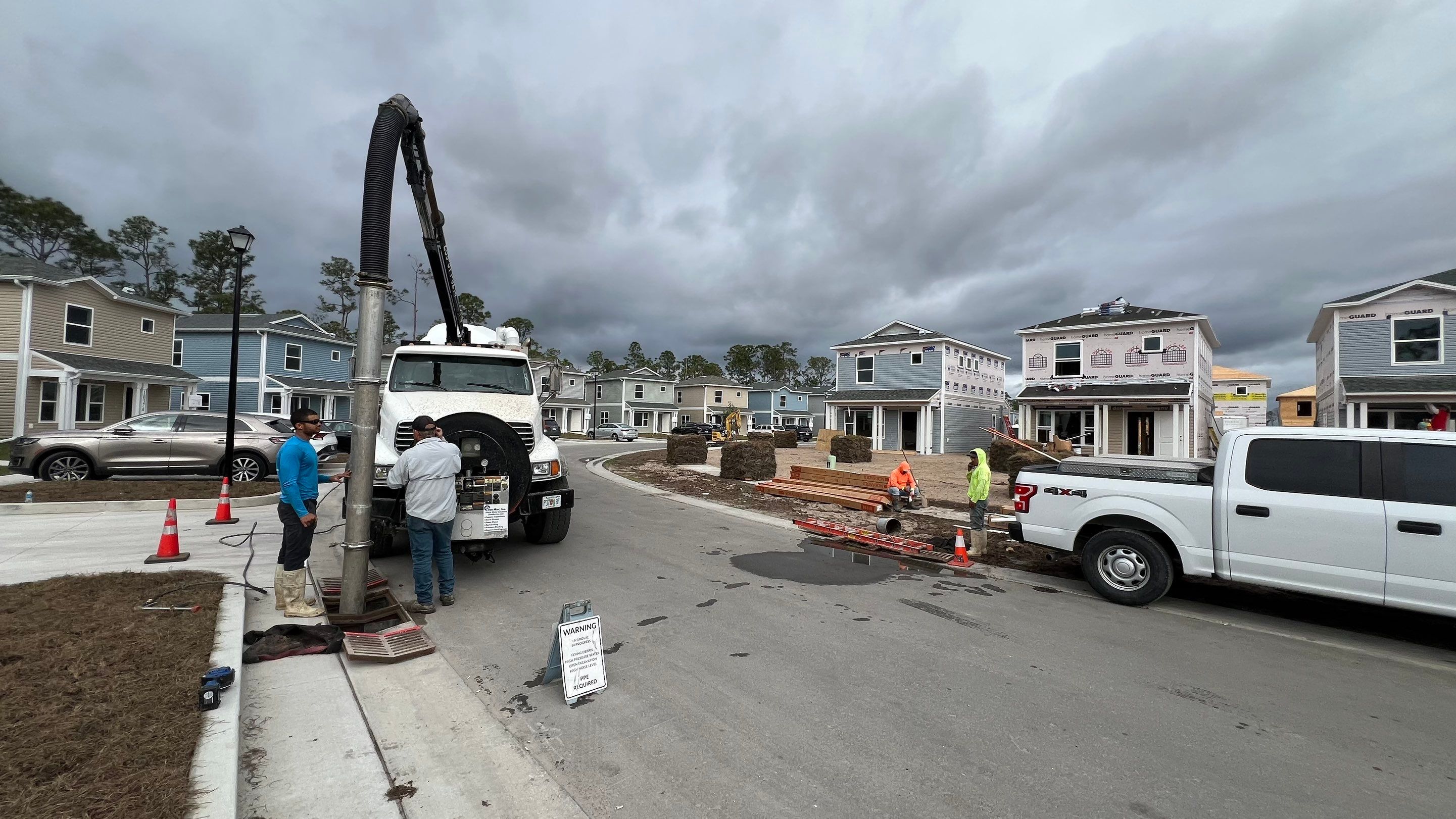 New Community Stormwater System Catch Basin Cleaning by Don Mar, Inc. Storm Water Solutions
