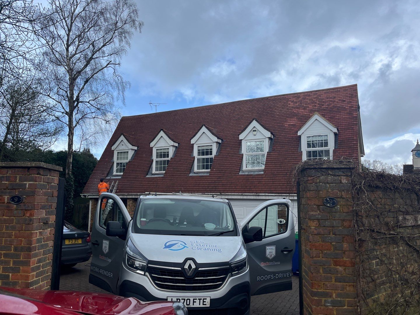 Roof Clean - Biocide Treatment using Honda 15lpm Low Pressure Washing Machine by Ges Exterior Cleaning ltd