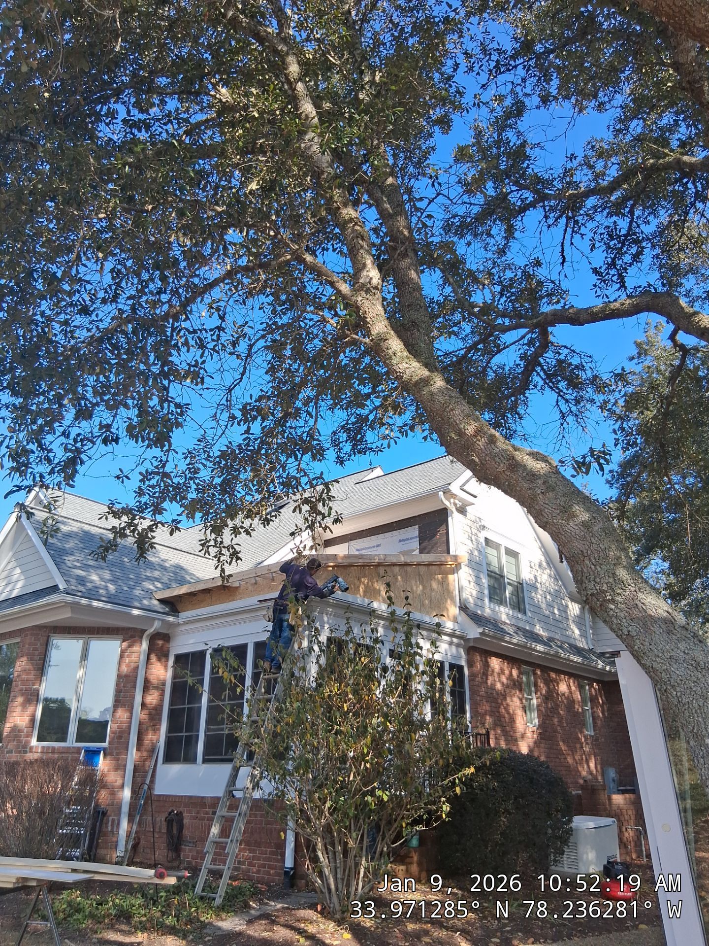 Deck Removal and Roof Addition in Winding River Plantation Bolivia NC by RGR Construction and Roofing, LLC