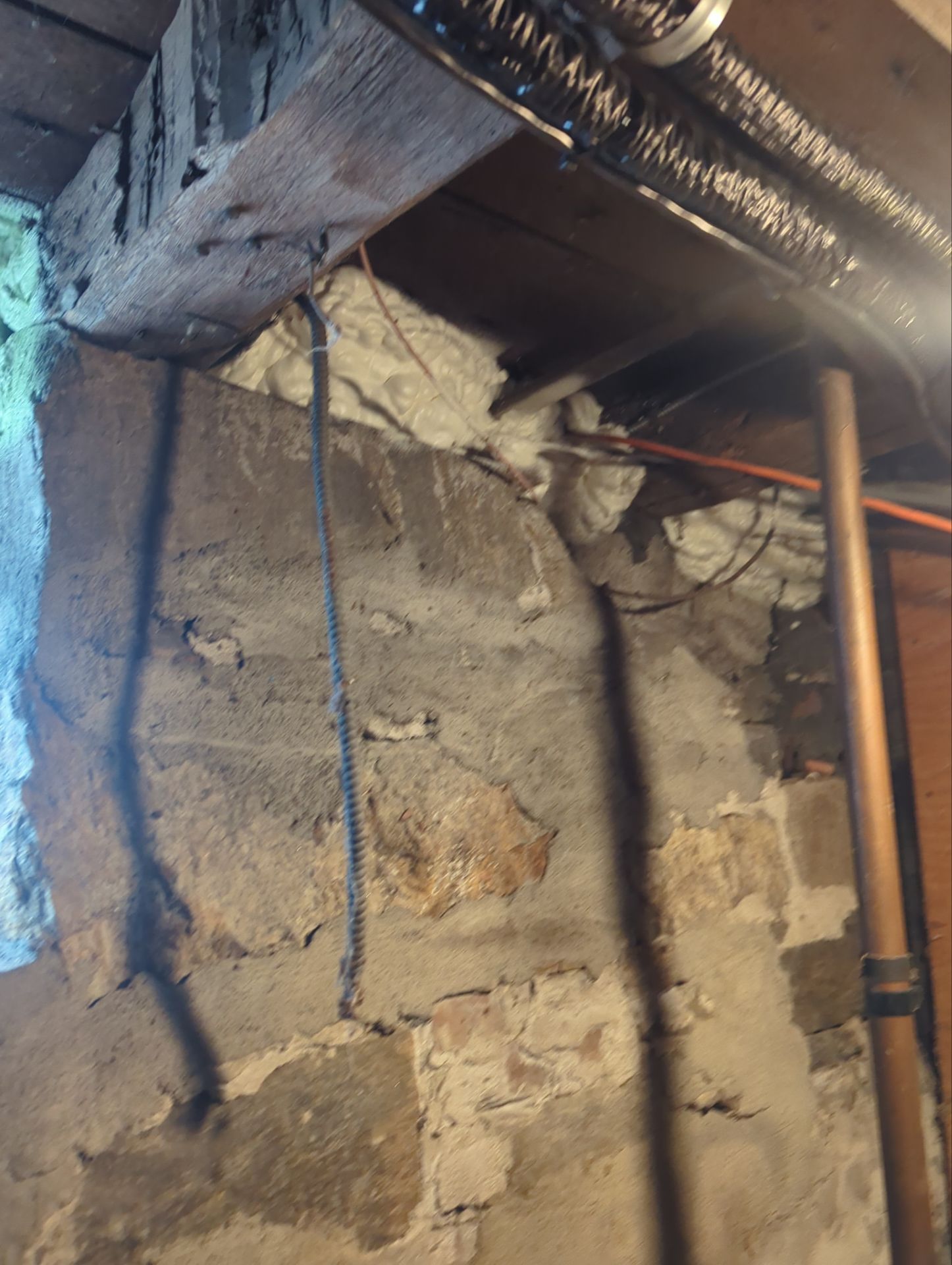 Rim Joist using Closed Cell Spray Foam by NYS Foam & Energy