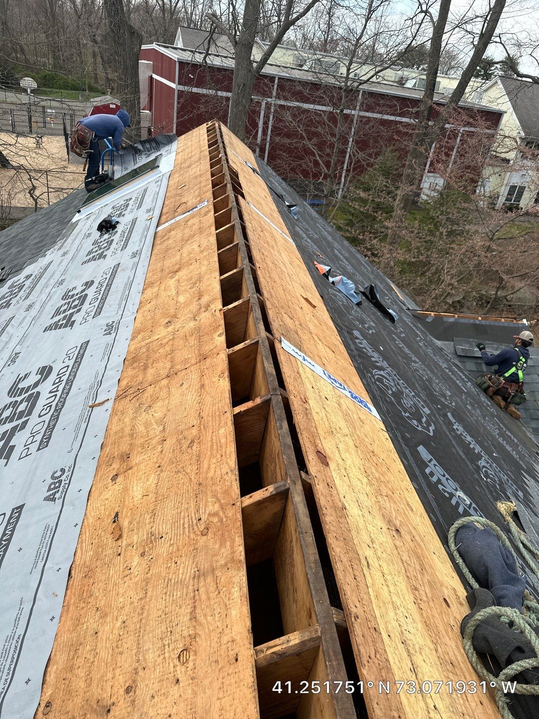 Residential Roofing Installation using Owens Corning TruDefinition Duration AR - Estate Gray & New Harvey Windows by A Plus Exterior