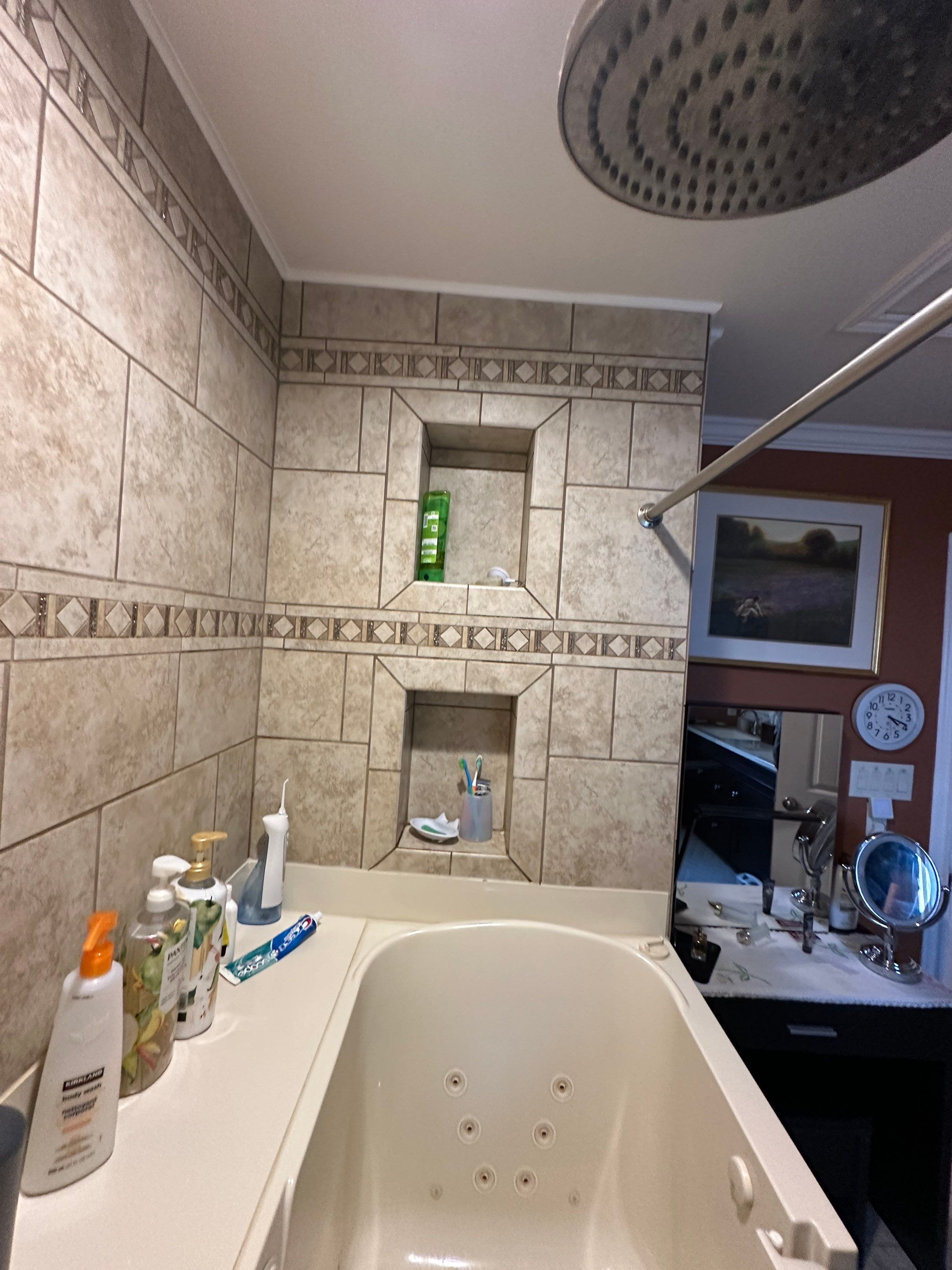 Tub to walk in shower and new free-standing tub in Canyon Lake by Lane Lauritsen - The Hill Country, Texas