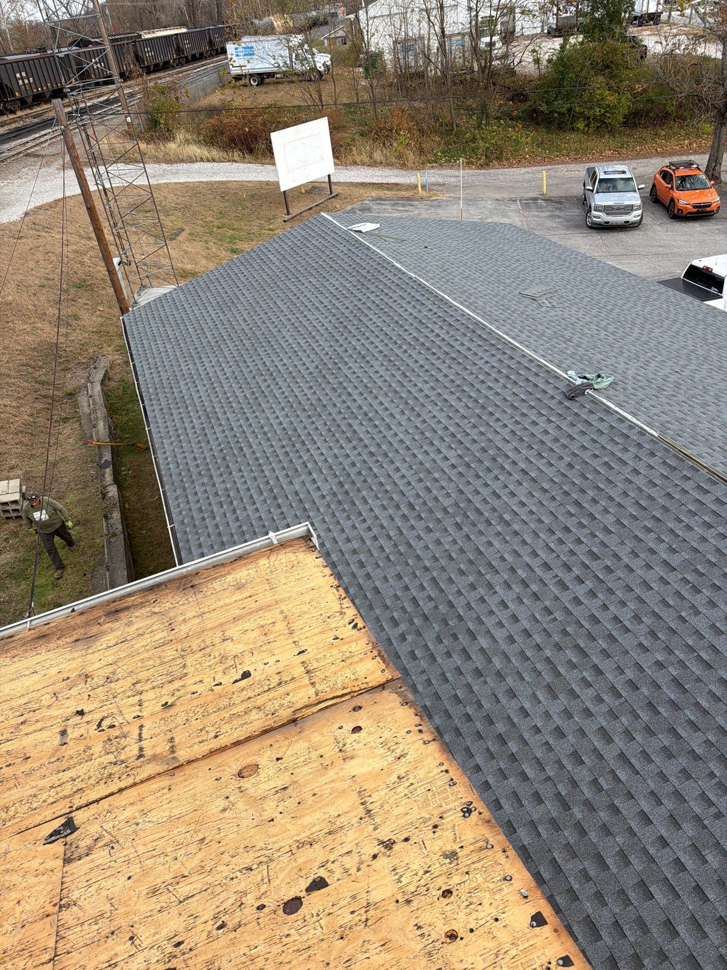 Commercial Roofing Installation using GAF Timberline HDZ Pewter Gray by Rainstoppers Roofing