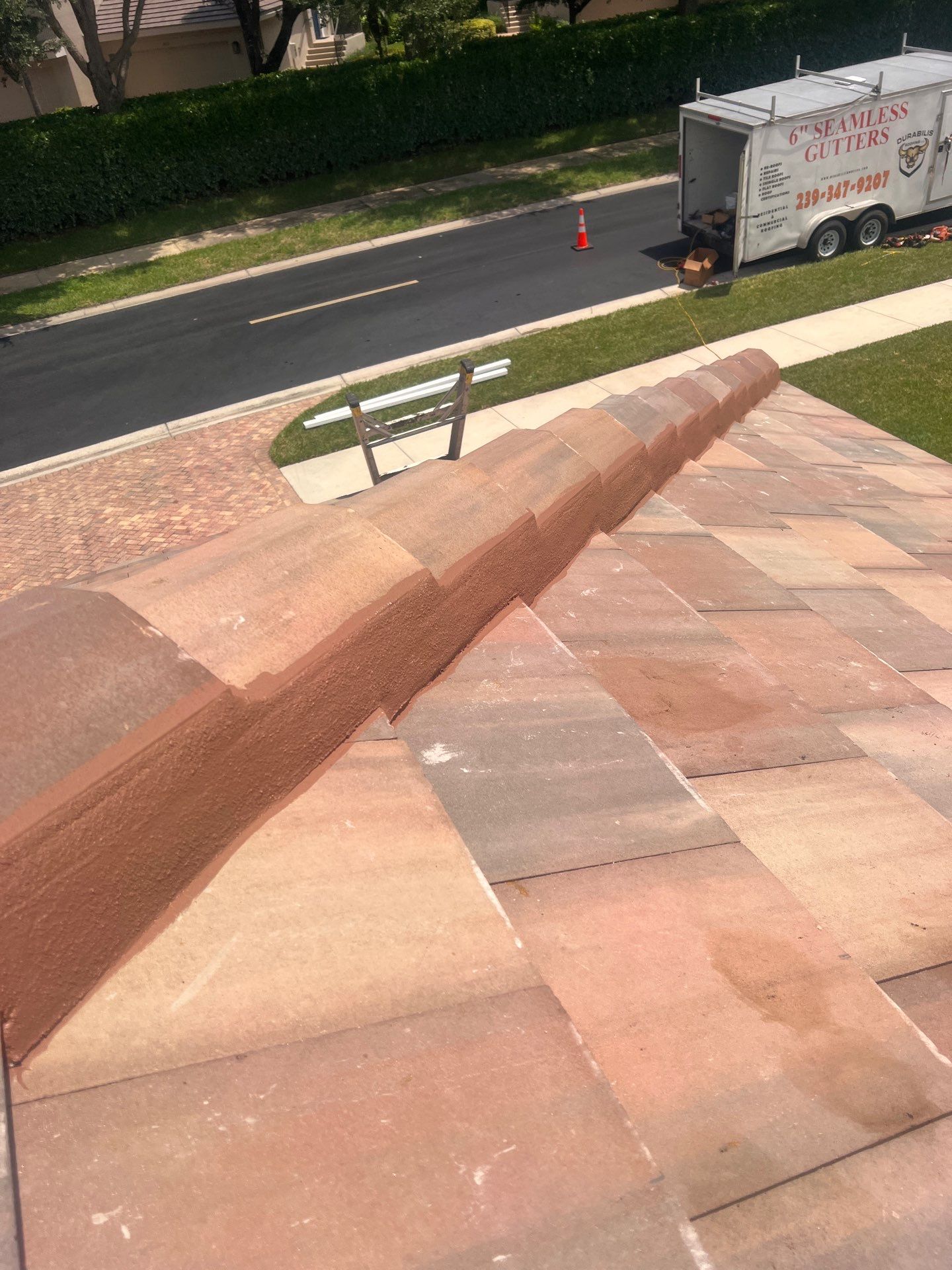 Residential Roofing Installation using Durabull Everlasting Tile System by Durabilis Roofing INC