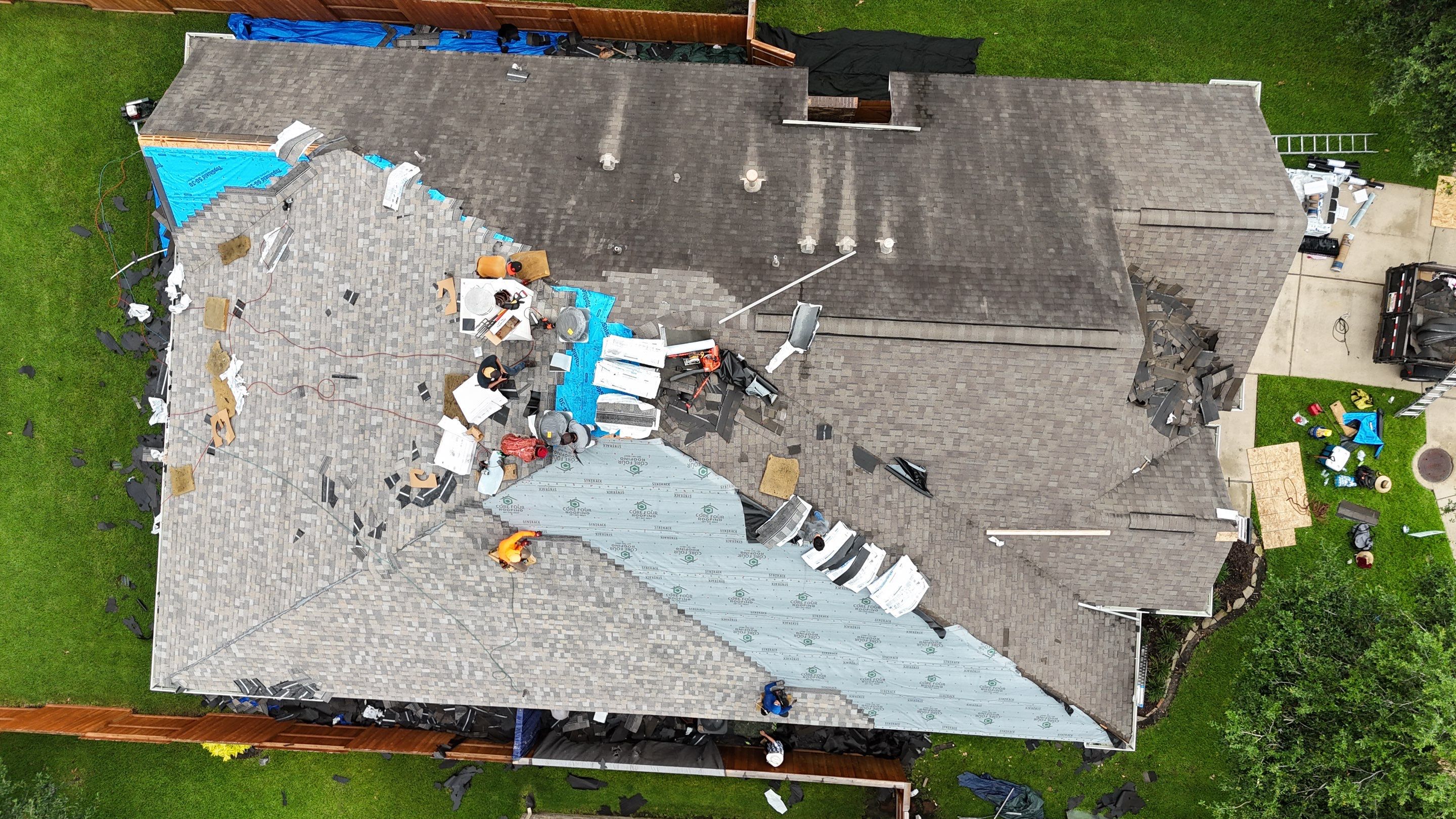 Residential Roofing Installation using IKO Dynasty in Cypress by Core Four Roofing