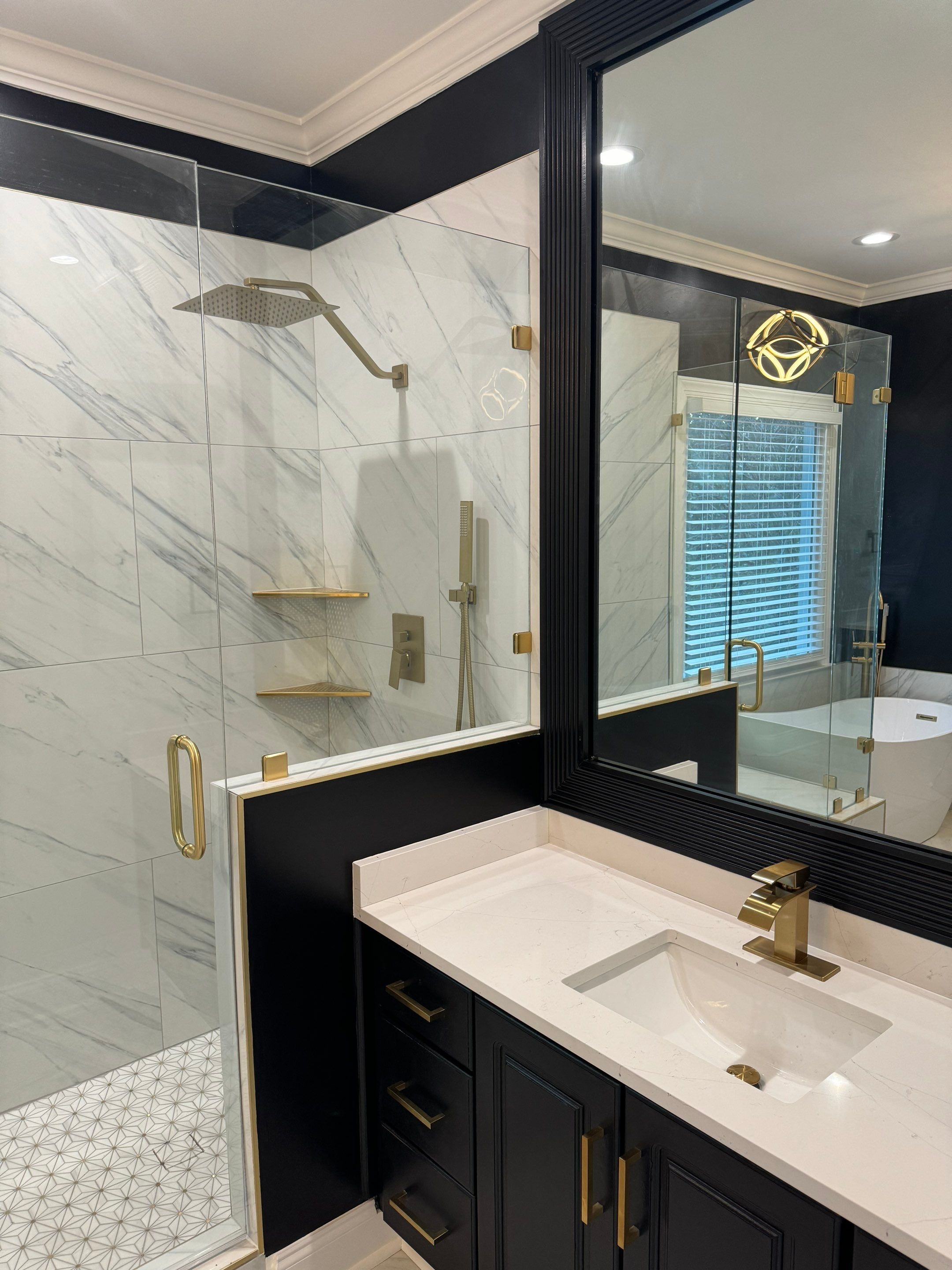 Woods Trace - Bathroom Remodel  by Pillar and Pine