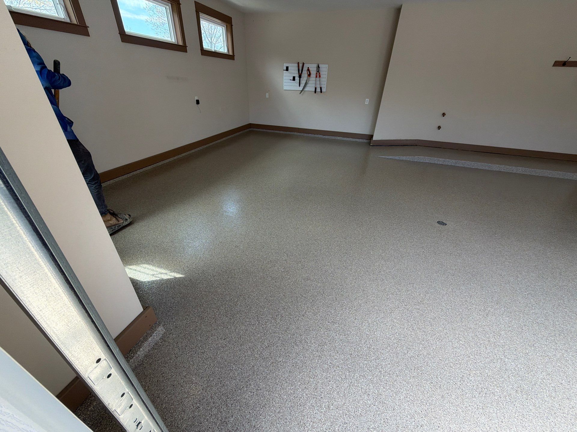 Garage Epoxy Flake Floor - Montague MI by Gordon Painting