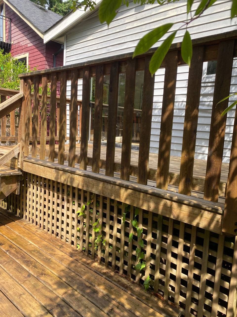 Deck Restoration: Staining Deck & Railings by YVR Construction Group