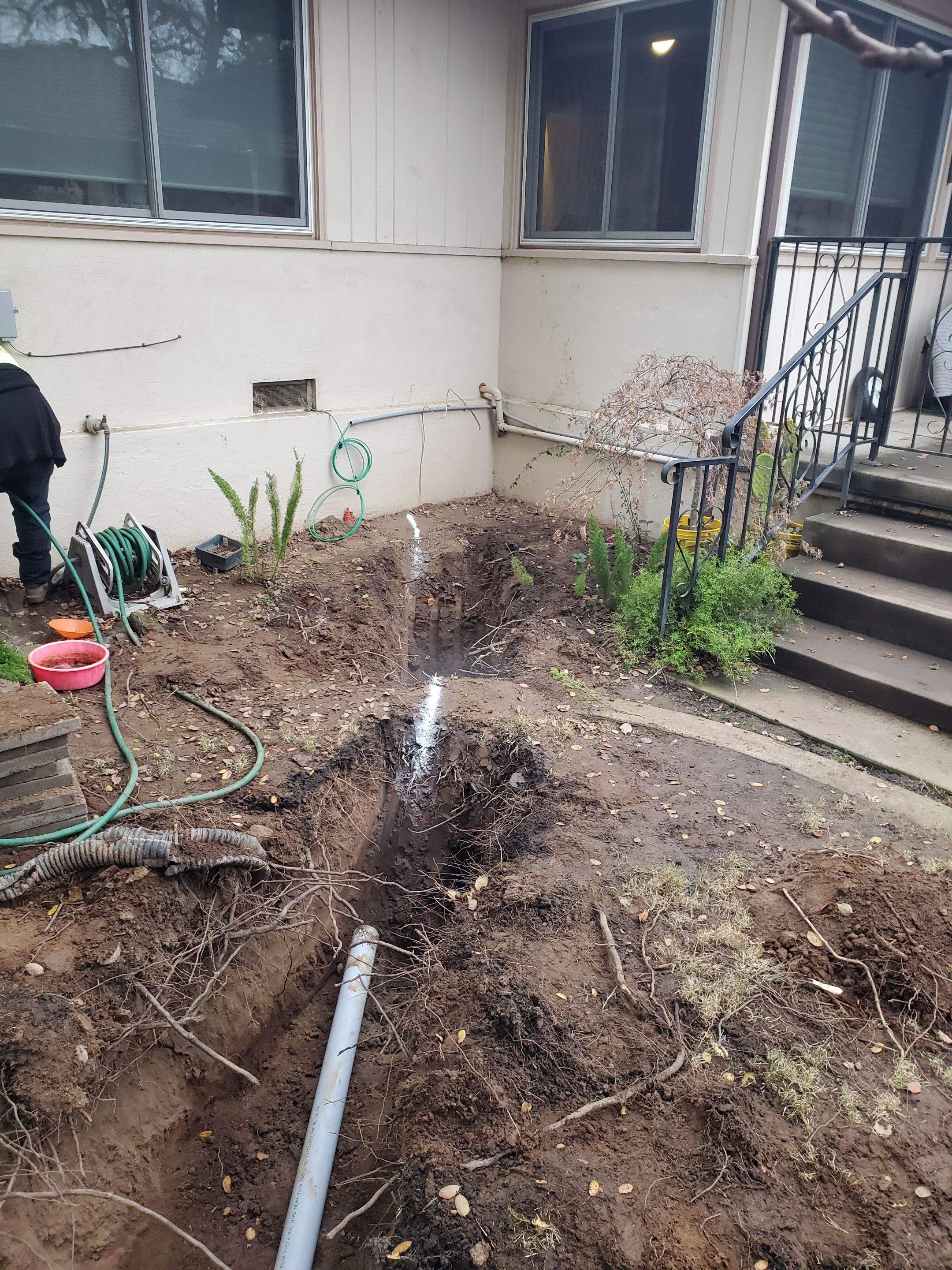 overhead to underground service by Peach Electric Inc