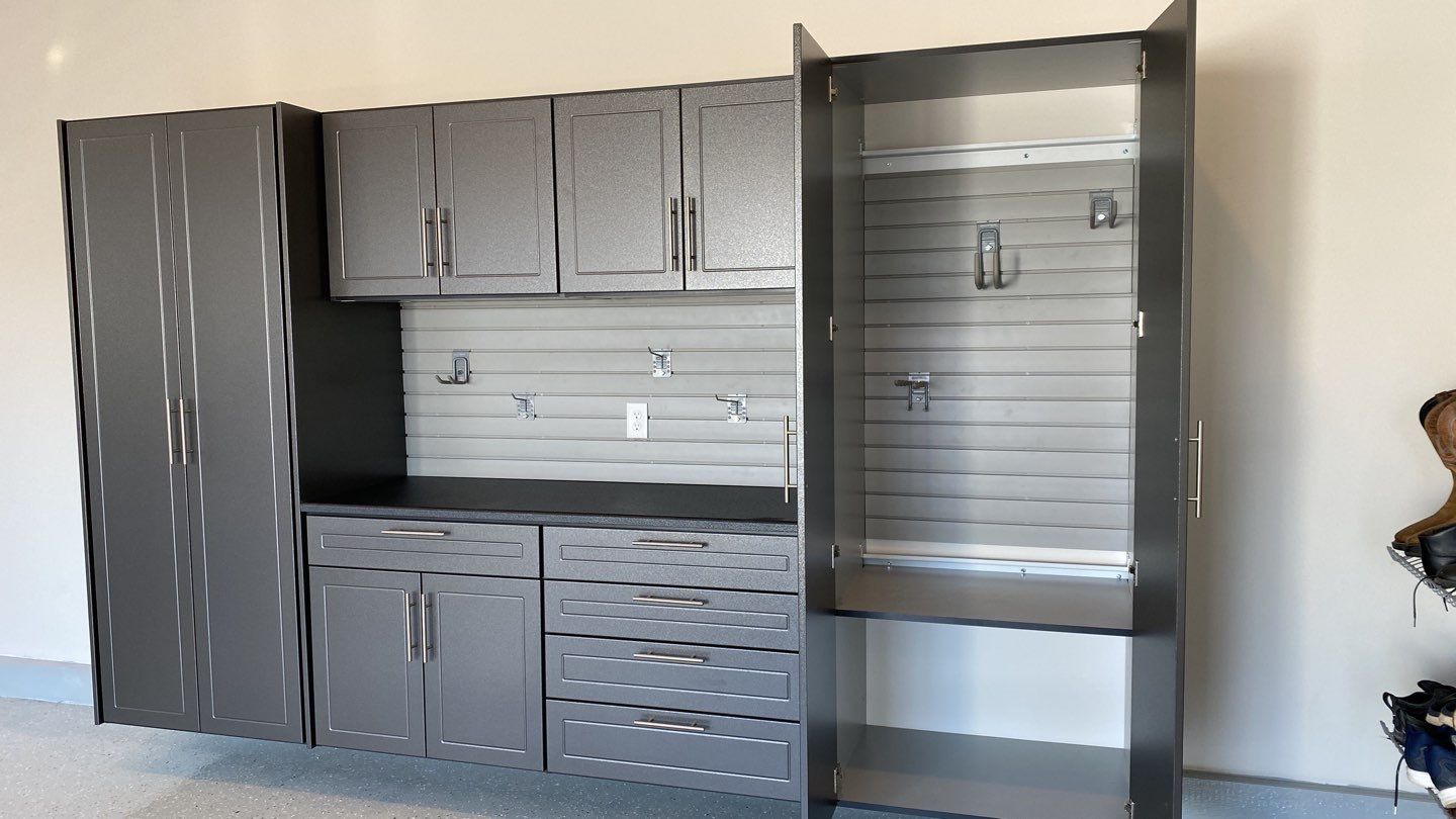 Monte L. adds storage to garage! by Banner Garage