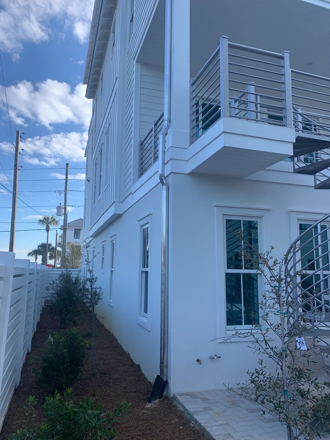 Half-Round Gutters in Galvalume Color in Santa Rosa Beach FL by Gutter Professors