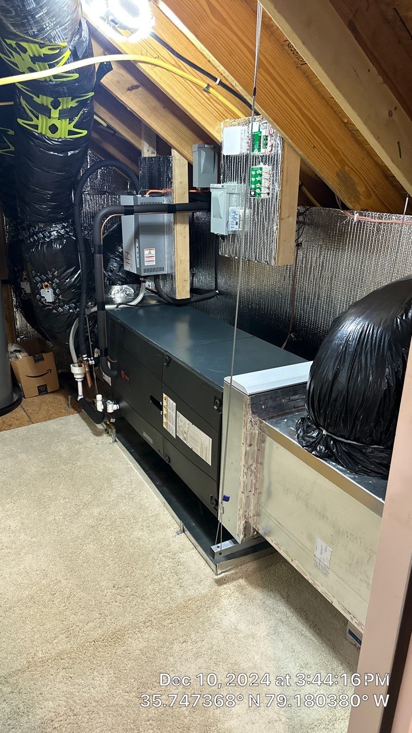 Trane XV20i Split Heat Pump Install  by Nick's Mechanical LLC.