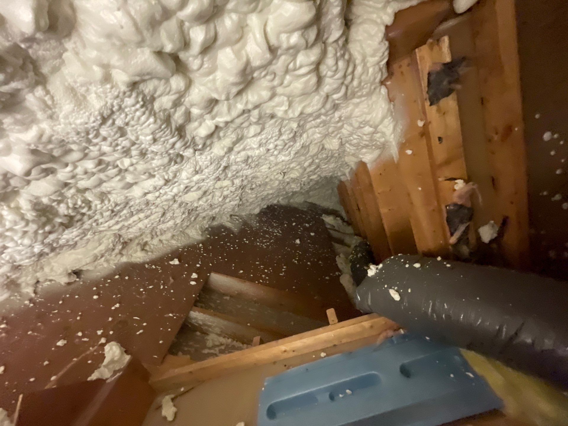 Attic Insulation using open cell spray foam by NYS Foam & Energy