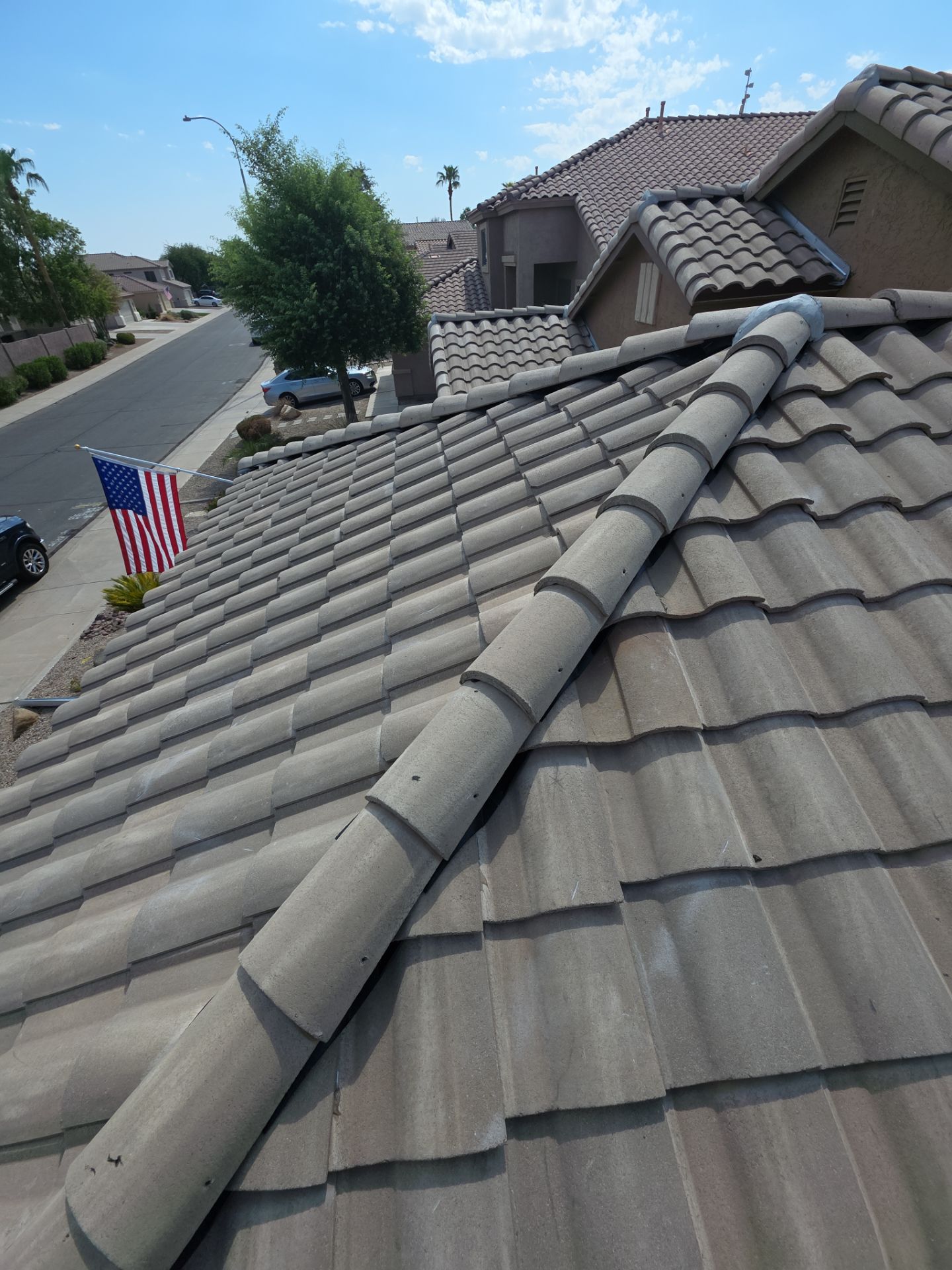 New tile reset for this beautiful home in Chandler by Weather-Tite Roofing