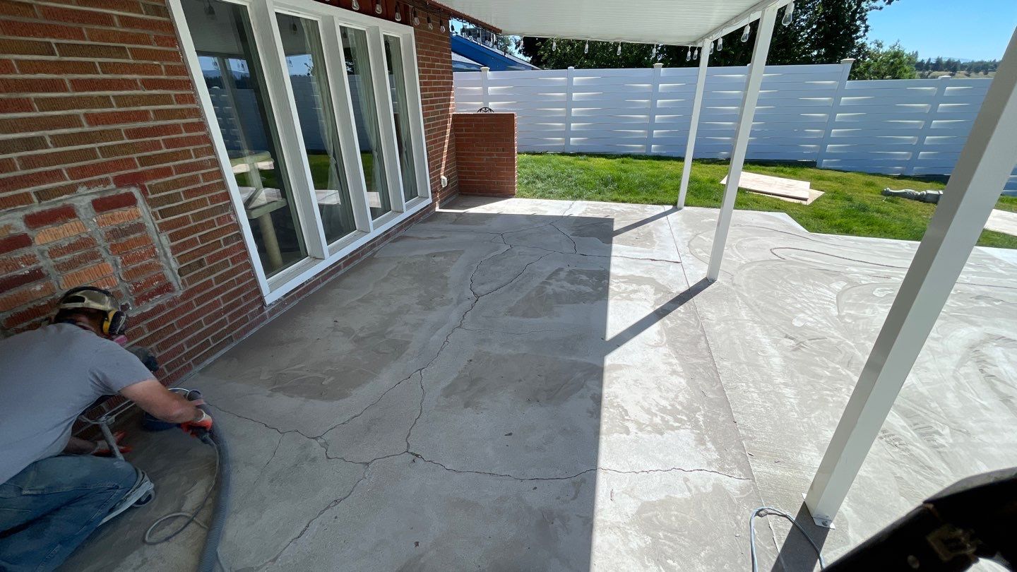 Patio Transformation using Echo 1/4" Chip by Croc Coatings, LLC
