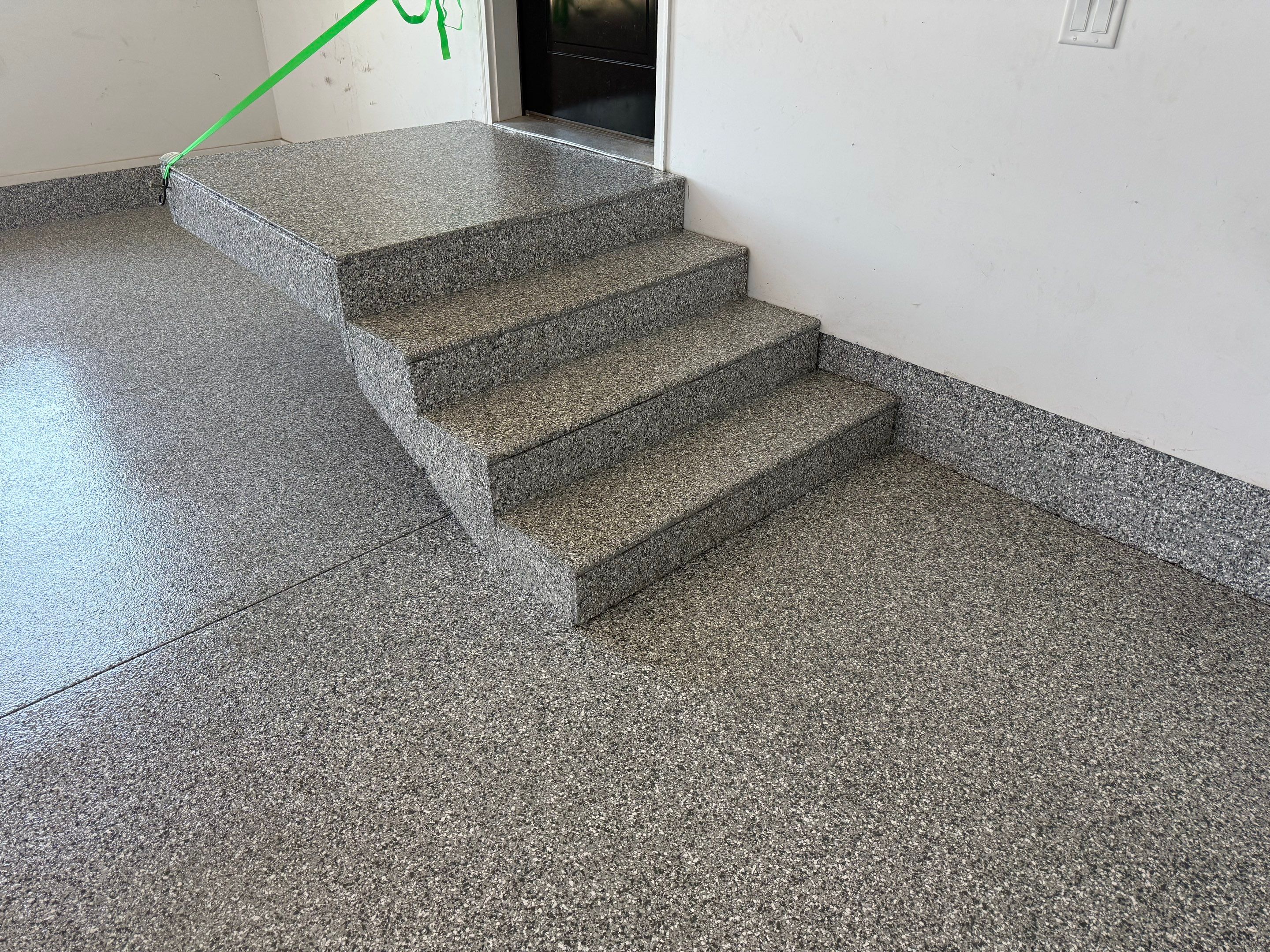 Gravel Flake Garage Floor Coating in Yankton by Select Painting, Coatings & Garage Cabinets