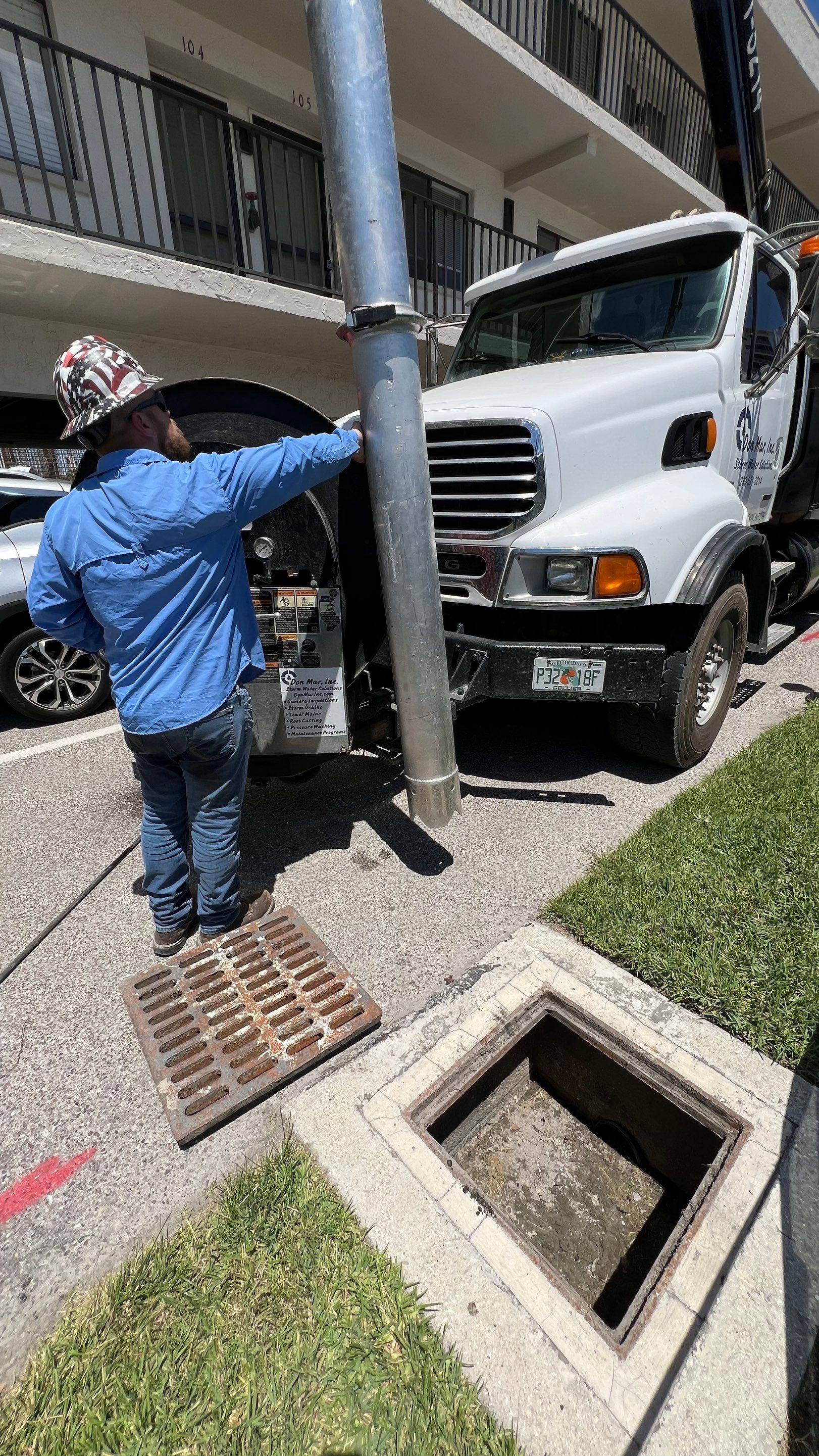 Naples Condo Catch Basin Cleaning by APS Power & Water
