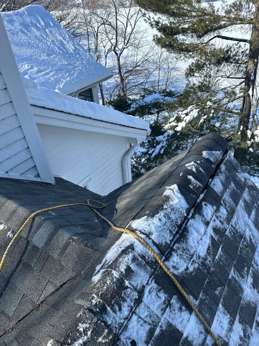 Roof Snow And Ice Dam Removal using Steamer by Stendahl Services