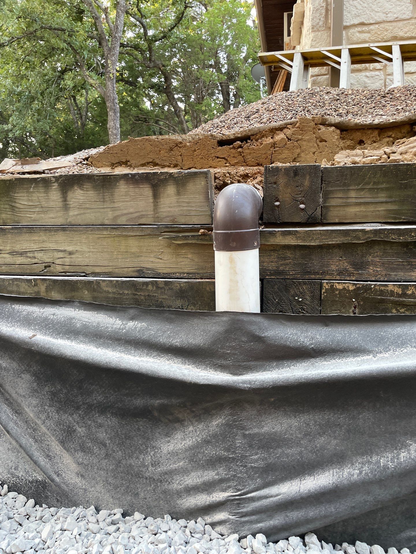 In Progress Retaining Wall Project by Peterson’s