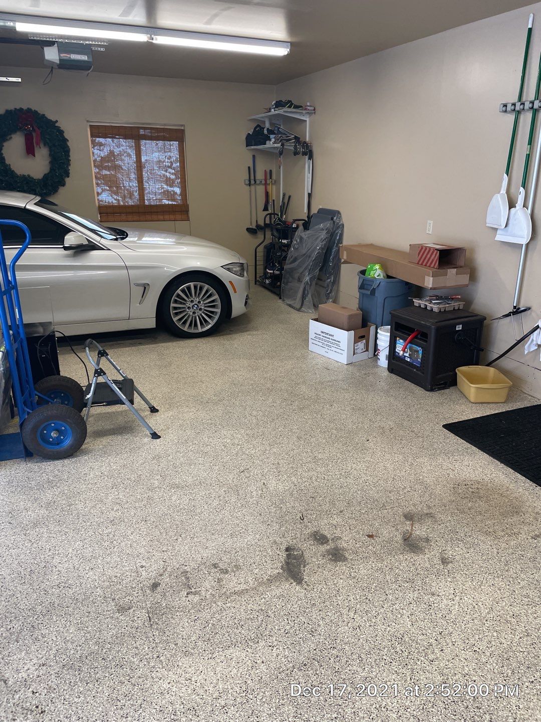 Garage Transformation using Sandstone by Croc Coatings, LLC