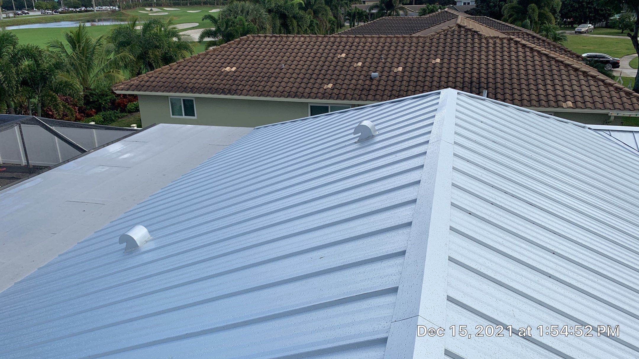 Residential Roofing Installation using 1" Nail strip metal roof by BLUES BROTHERS ROOFING