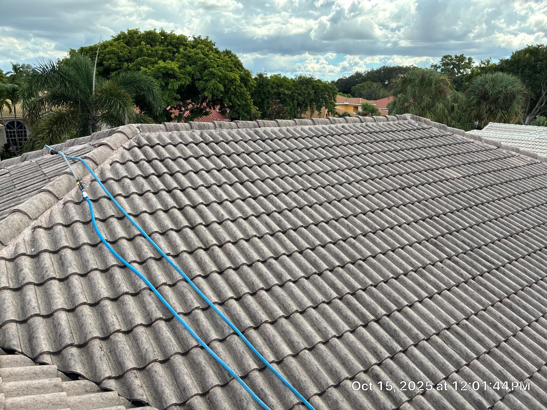 Dirty old Roof Coral Springs by BKB Pressure Cleaning LLC