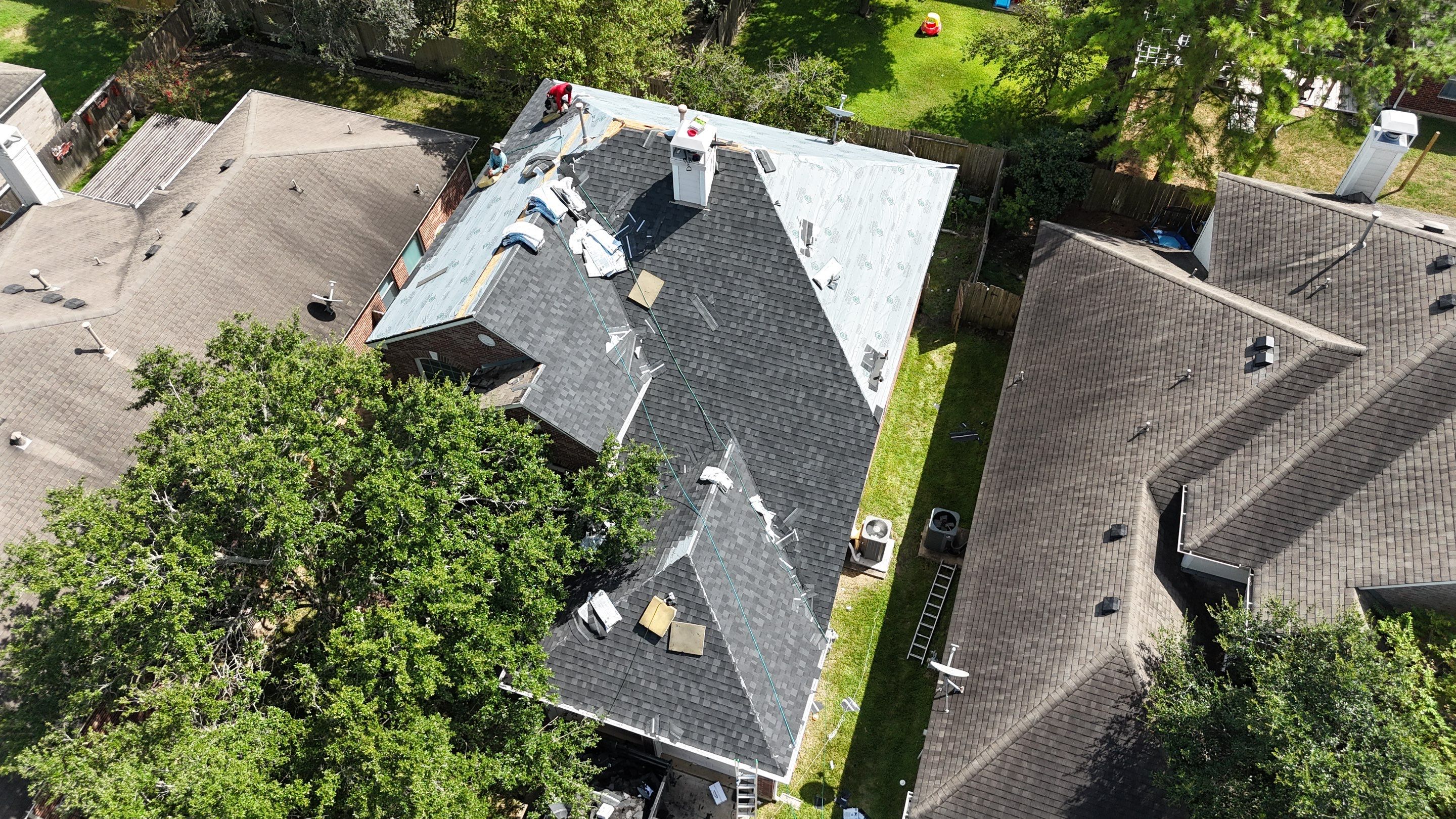 Residential Roofing Installation using IKO Dynasty by Core Four Roofing