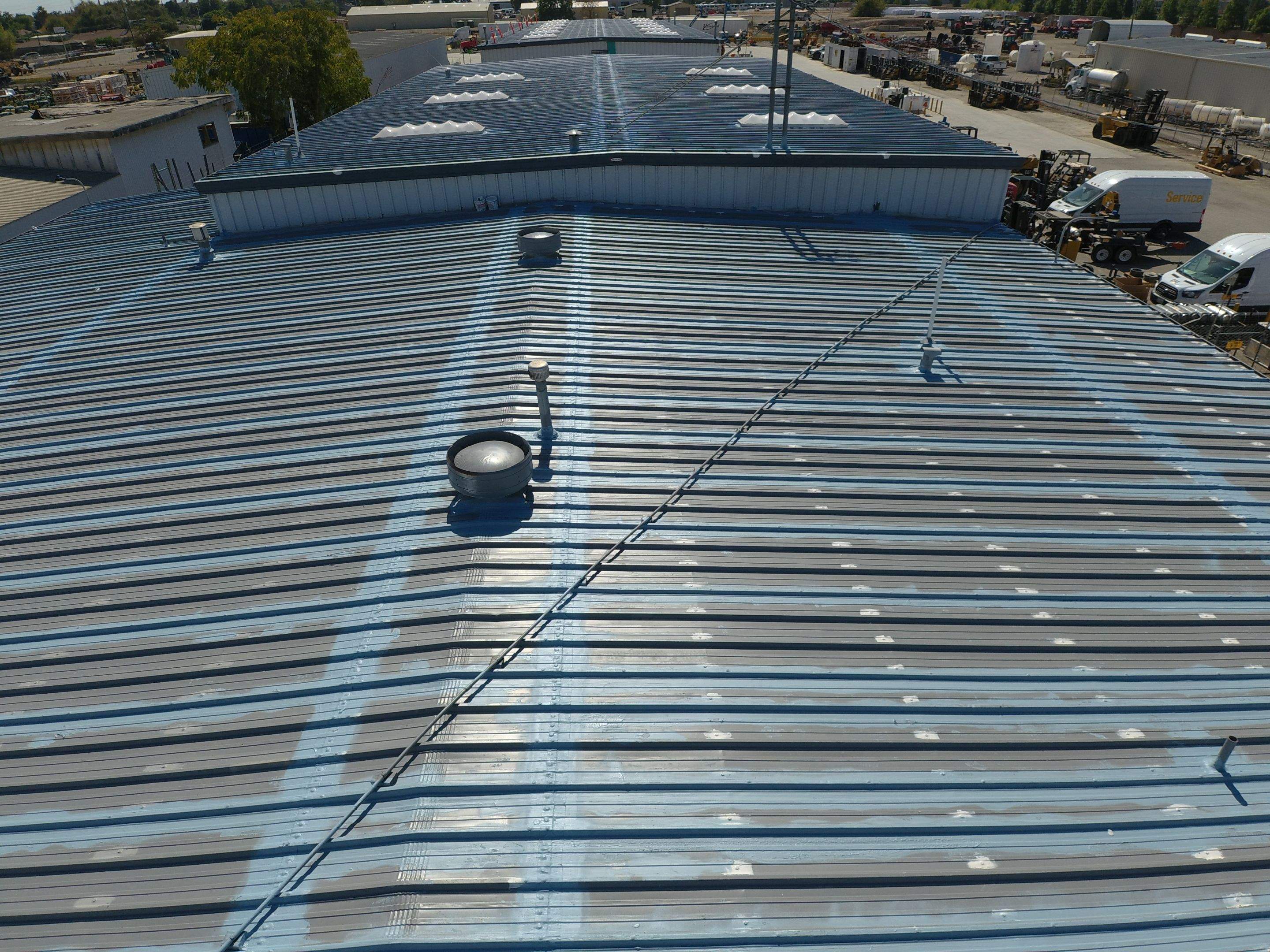 MR Roofing system using Conklin Benchmark/PUMA XL fabric and coating by Straight Edge Roofing Inc