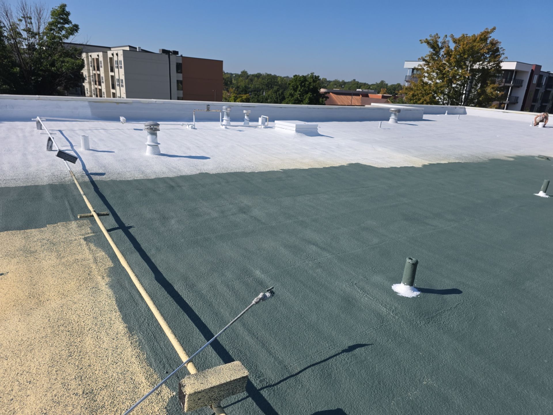 Commercial Roofing Install - SPF Foam & Coatings Restoration & EPDM System - Color White  by Titan Commercial & Residential Roofing 
