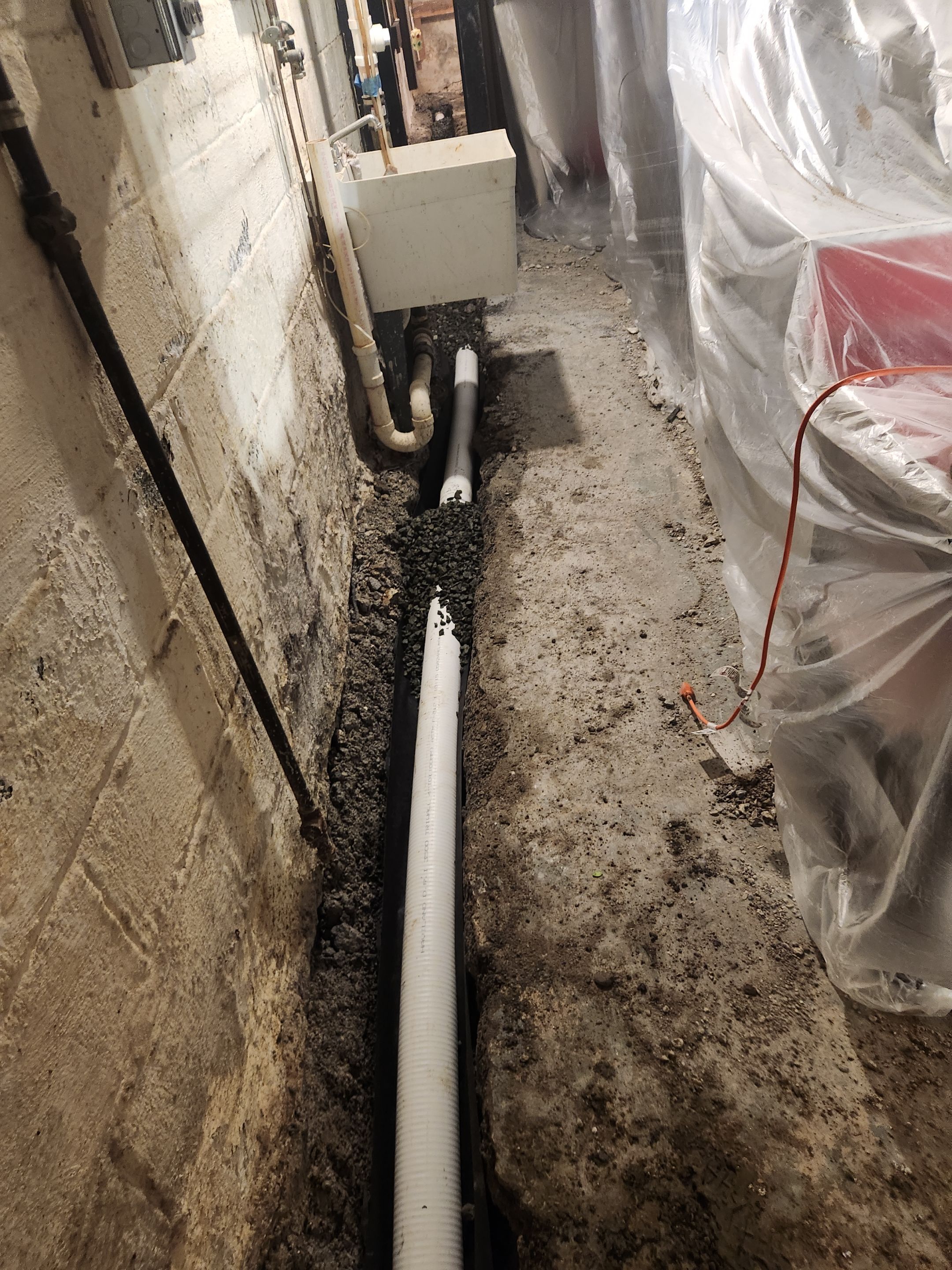 Interior French Drain & Mold Remediation Little Falls NJ by Pure Service Pro, LLC 