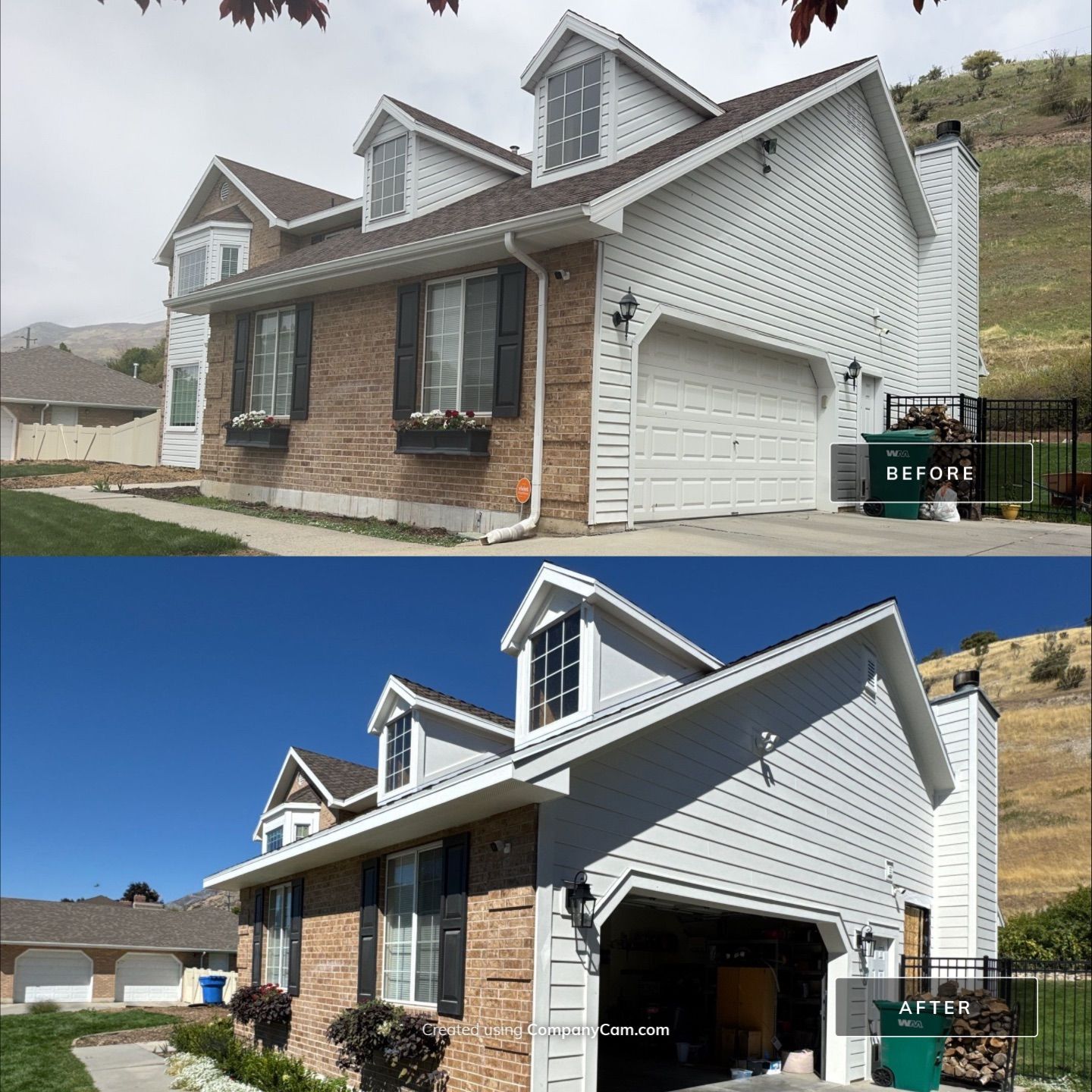American Fork | Custom Hardie Smooth Siding | Dove Wing & White Dove by Ideal Siding Utah
