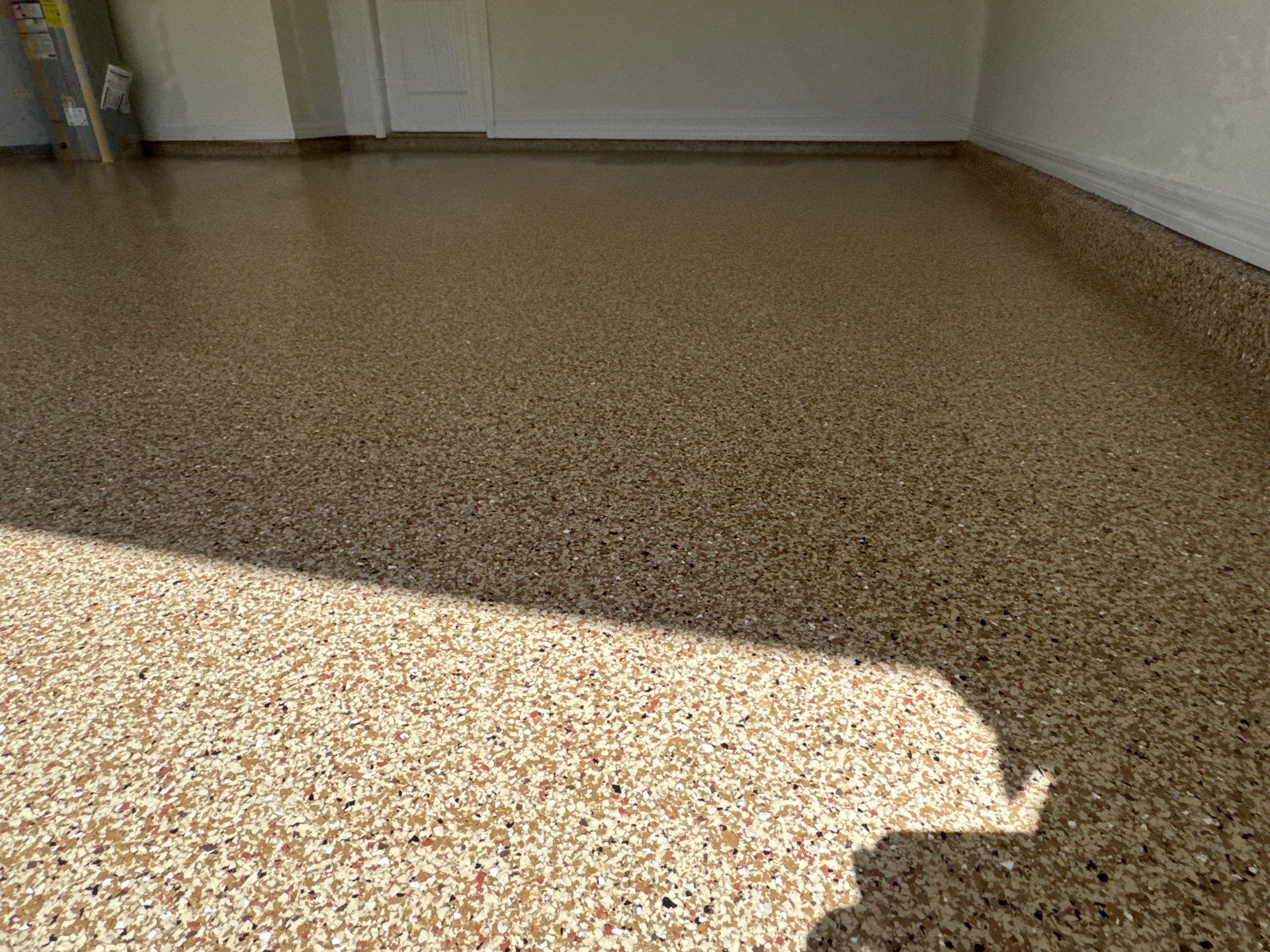 Garage Project in Newberry, FL in Pecan by Cross Creek Concrete Coatings
