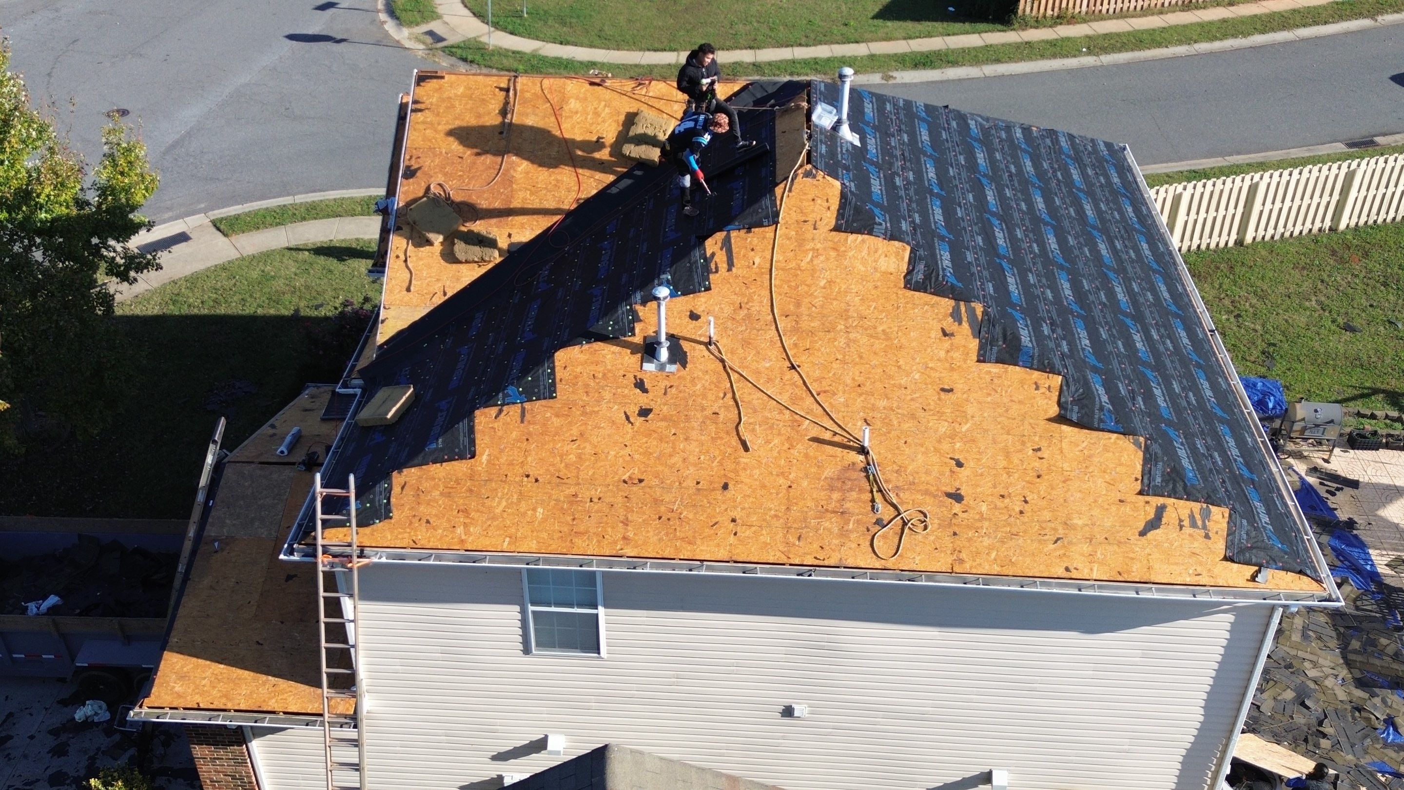 Roof replacement, interior and gutters repair by hail and wind damage by Just Brilliant Restoration JBR