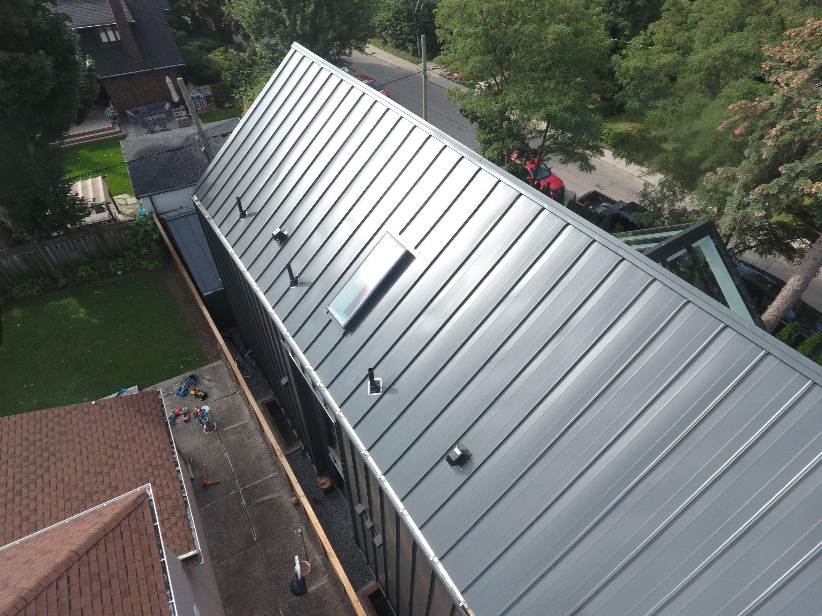 New Home Construction using 16" Standing Seam Panels by Jay Carter Roofing & Sheet Metal