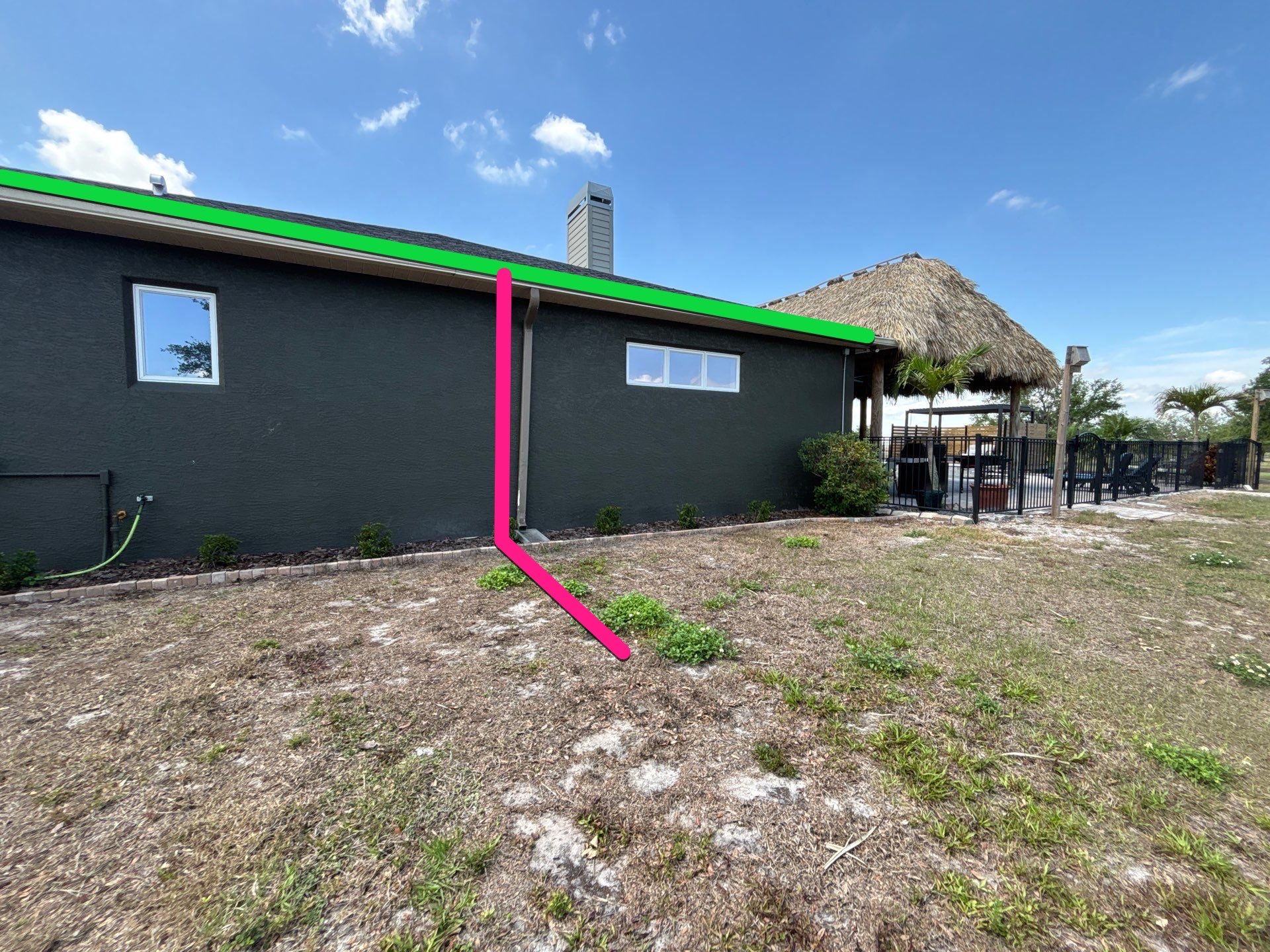  7-inch White seamless gutters and downspouts in Myakka City FL by Gutter Professors