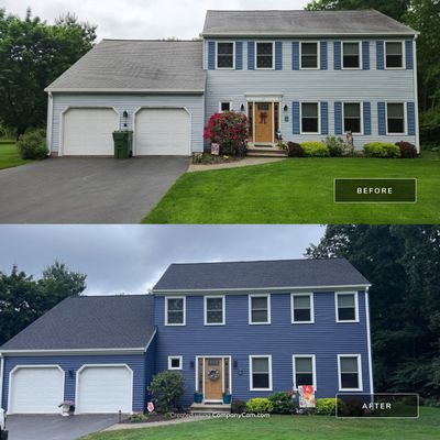 Siding using Cert. Monogram D/4 x 12'6" Clapboard, Midnight Blue