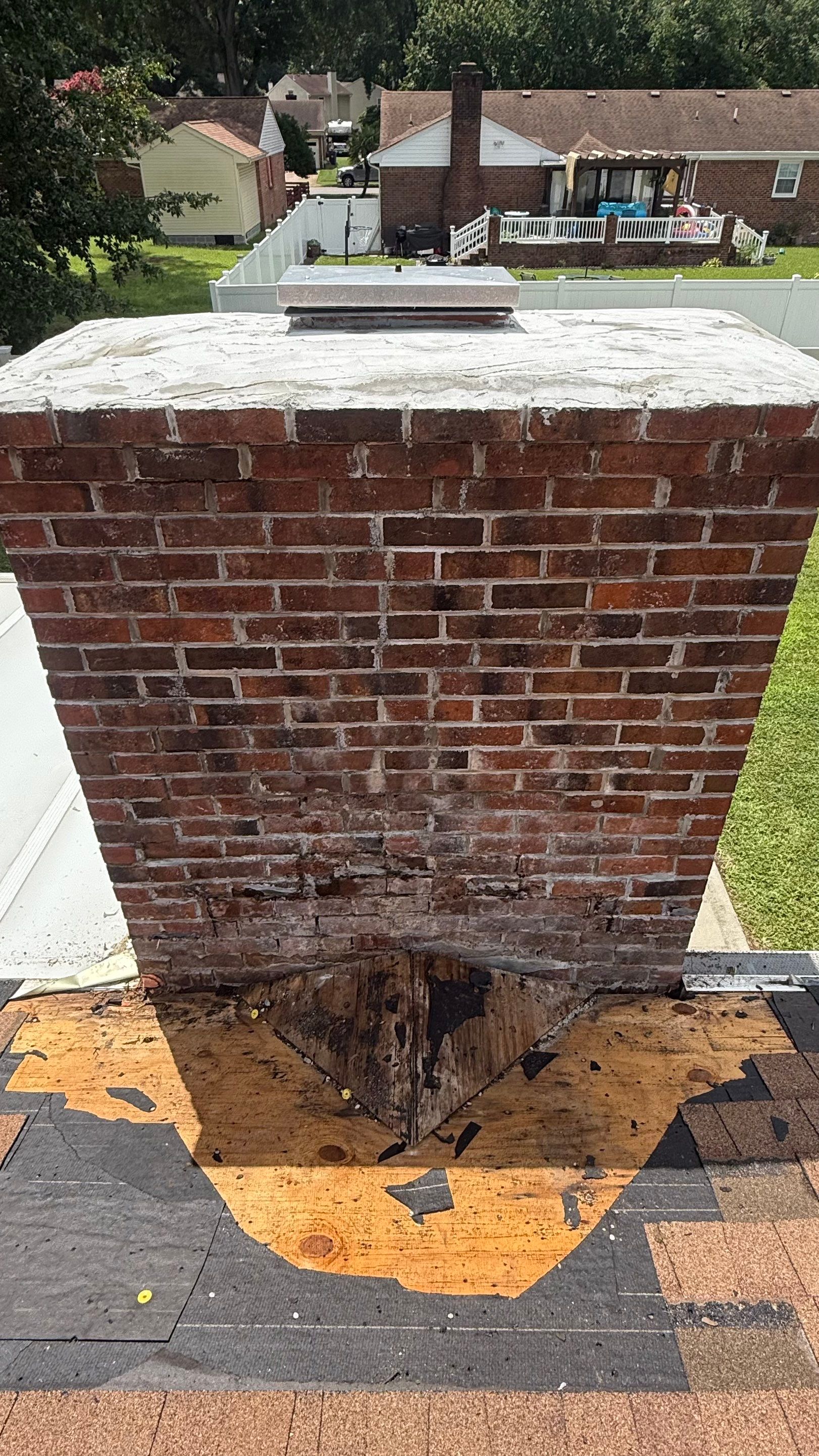 Chimney Relining, Masonry Repair, and Flashing Replacement in Chesapeake, VA by Premier Chimney and Roofing