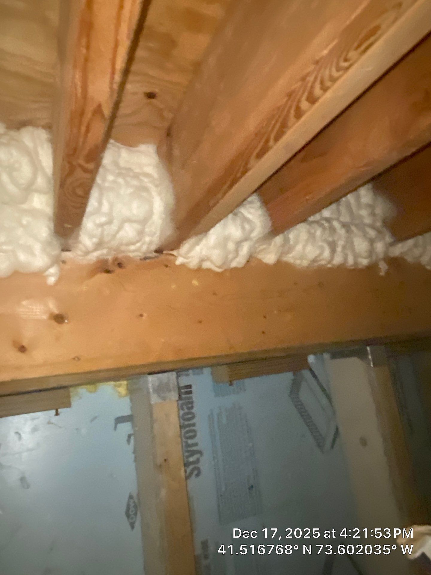Attic Insulation using open cell spray foam by NYS Foam & Energy