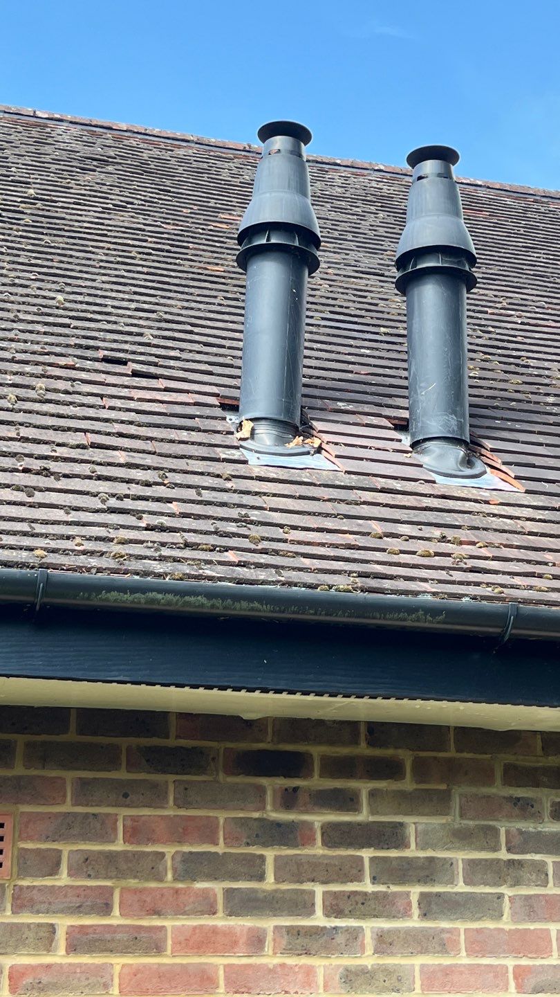 Roof Cleanin and tile repacement using Honda 15lpm Low Pressure Washing Machine by Ges Exterior Cleaning ltd