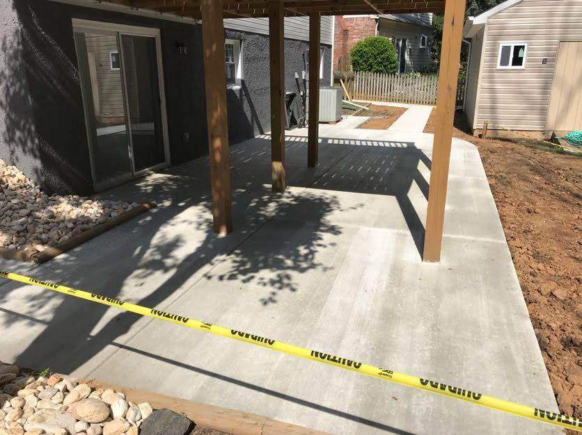Exterior Repair using Concrete Pad/ walkway by Alpha Design Services