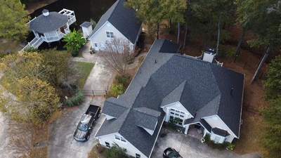 Reroof paid for by the insurance company.