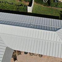.032 Aluminum 1.5" Mechanical Seam Regal White by Total Roofing System The Metal Roof Experts