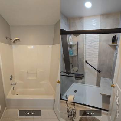 Modern Tub to Shower Conversion
