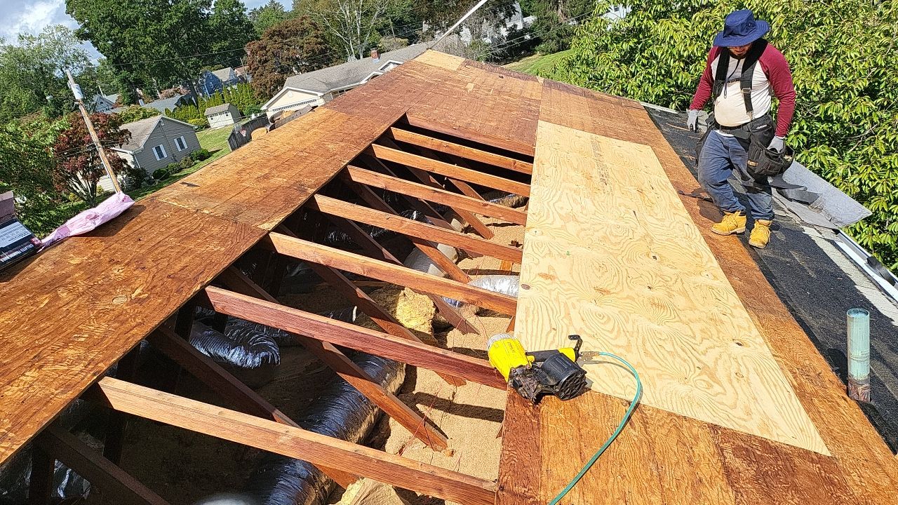 Residential Roofing Installation using Owens Corning Duration Slatestone Gray by A Plus Exterior