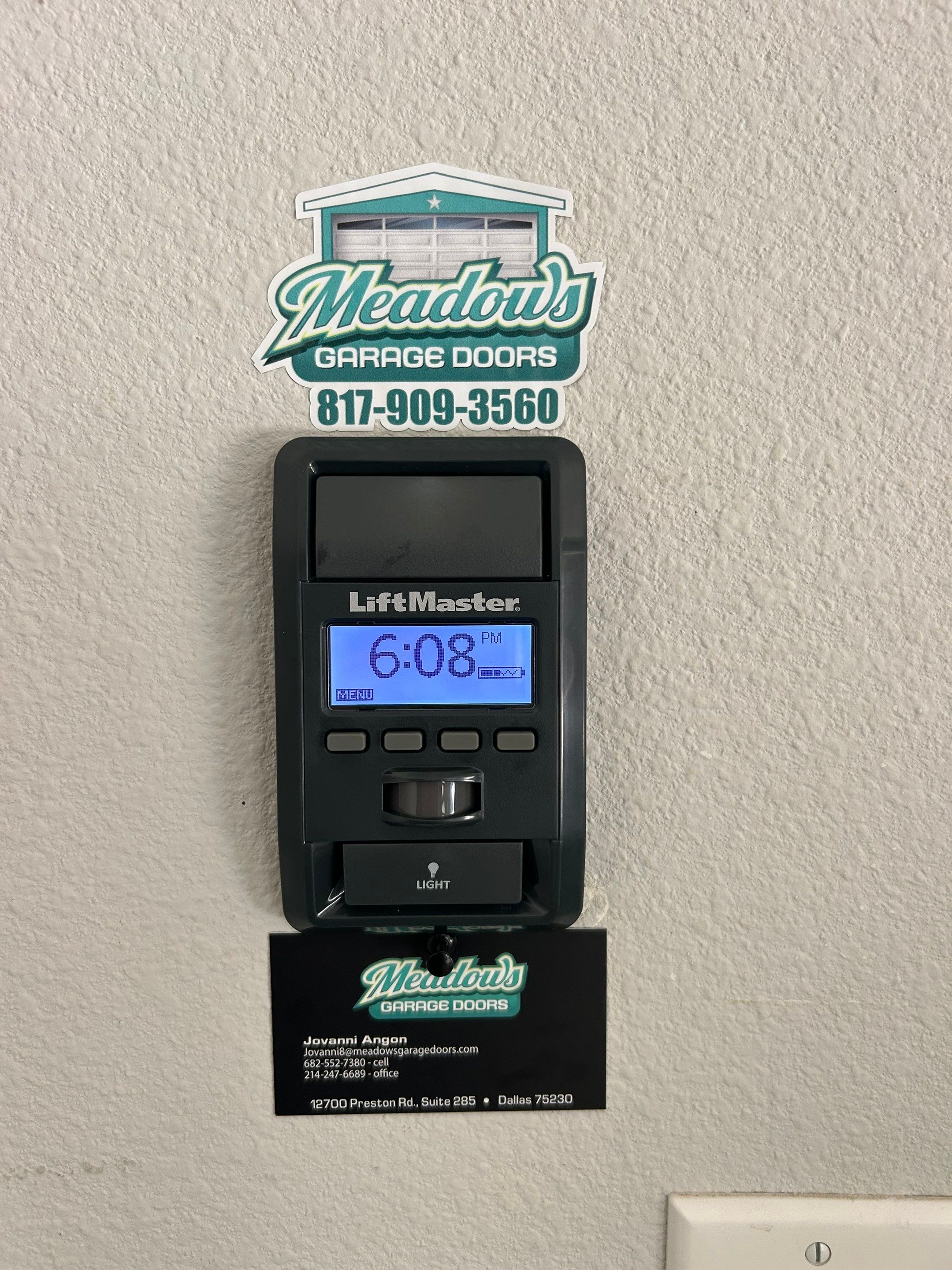 Heavy Duty Garage Door and LiftMaster Wall-Mount Opener Installation in Roanoke by Meadows Garage Doors